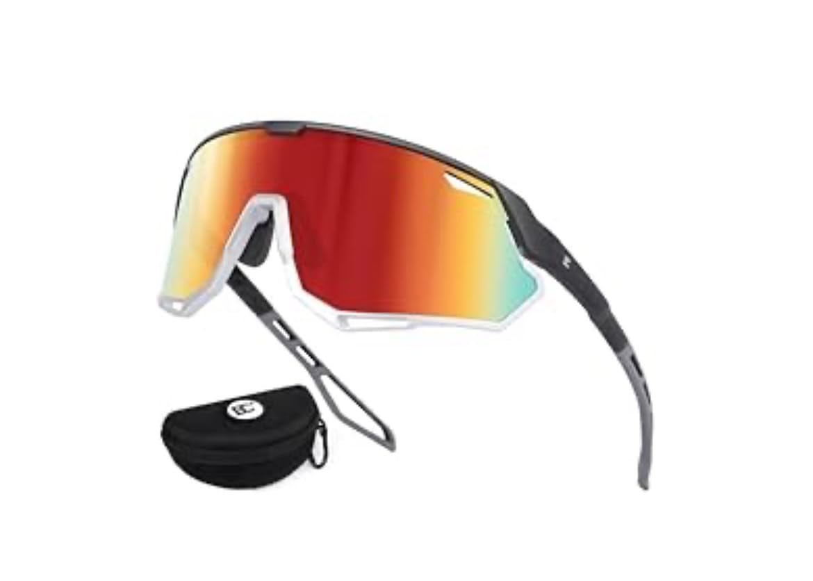 BIRCEN Sunglasses for Baseball Running Cycling : Wrap-around Sport Glasses customer photo 2