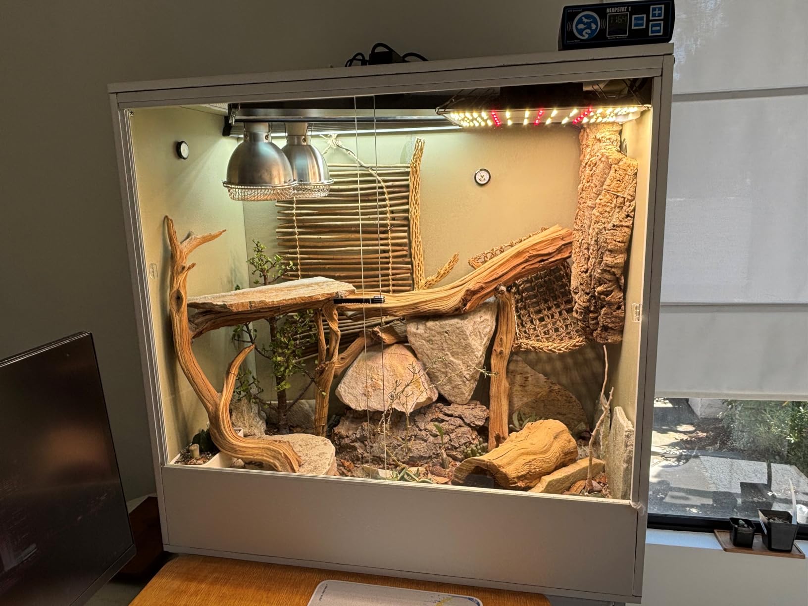 REPTIZOO 100 Gallon PVC Reptile Enclosure, 36x18x36 inch Extra Tall Large Reptile Tank, Chameleon Frog Gecko Lizard Arboreal Terrarium with Sliding Door & Screen Ventilation customer photo 2