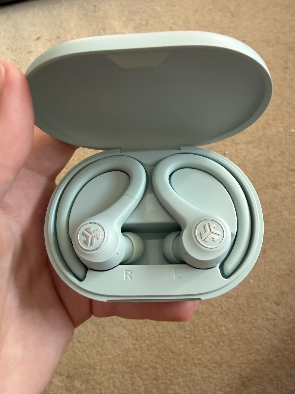 JLab, Go Sport+, True Wireless Workout Earbuds, Bluetooth Sport Earbuds, Clear Calling, Sand customer photo 2