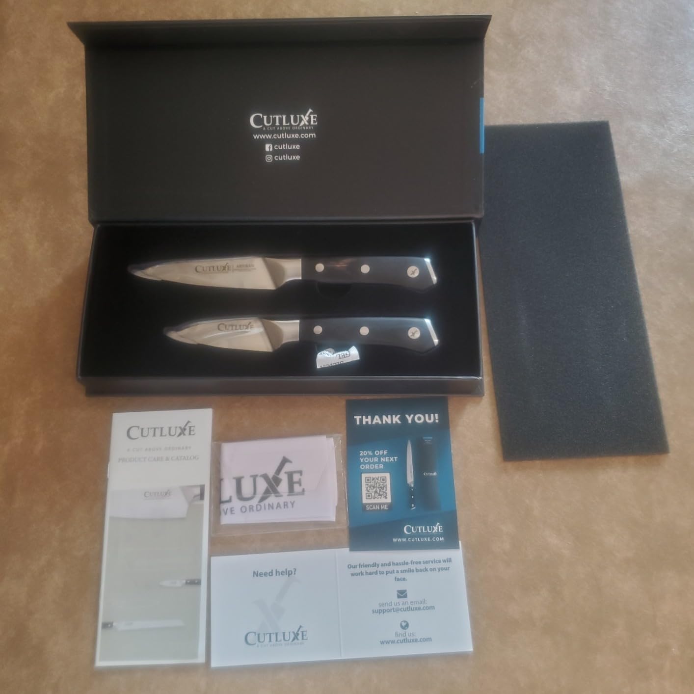Cutluxe Paring Knife Set, 4