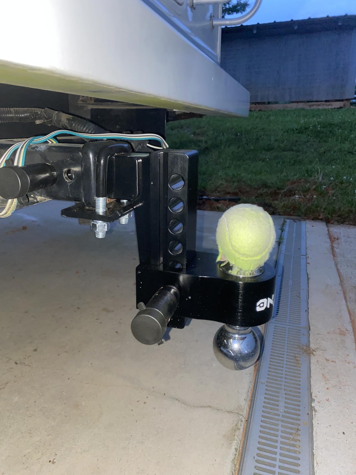 Adjustable Trailer Truck Drop Hitch - Fits 2 Inch Receiver Only, 6 Inch Drop Dual Ball Mount 2