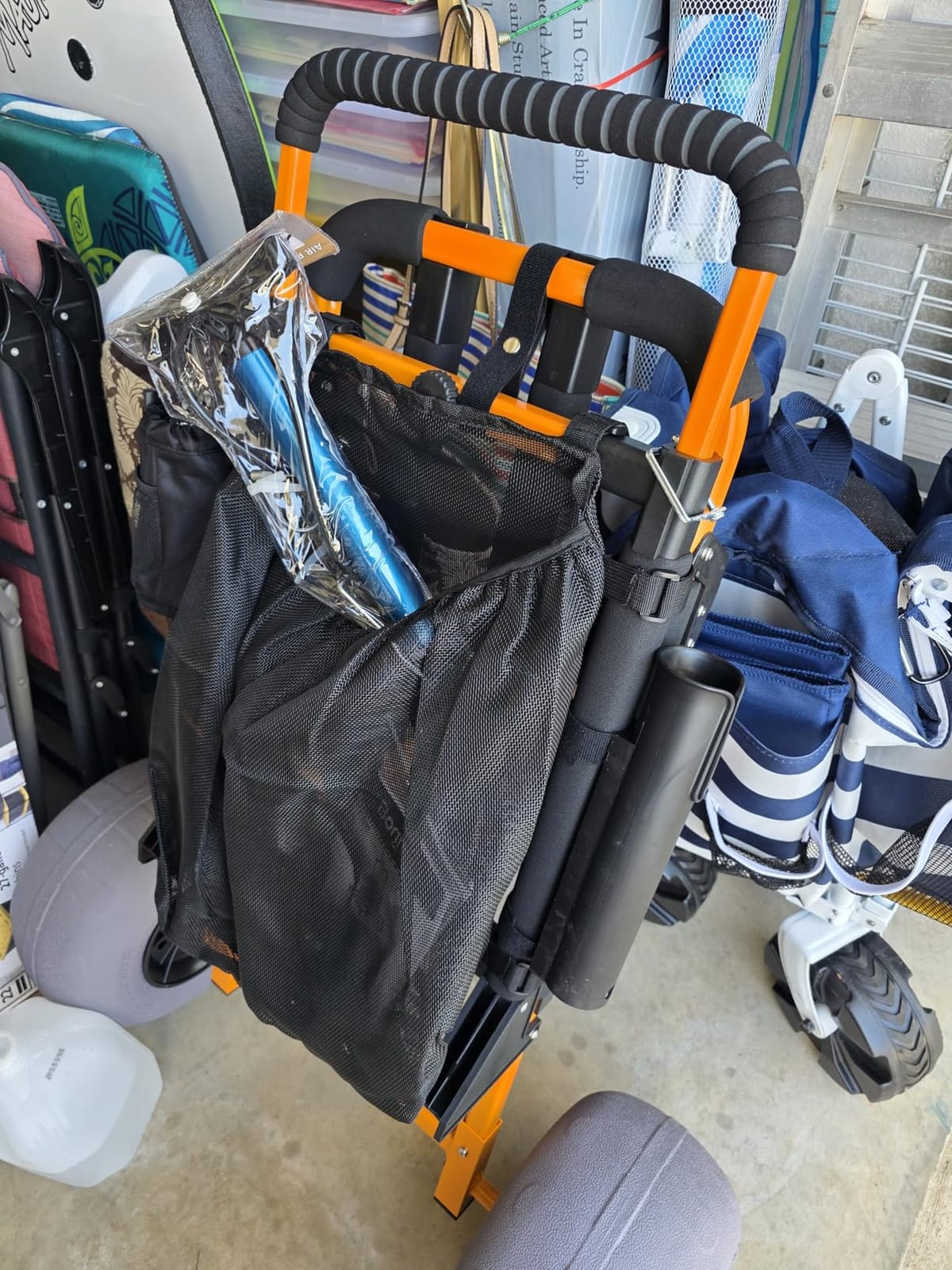 Bonnlo Beach Fishing Cart, Beach Wagon Trolley with 11
