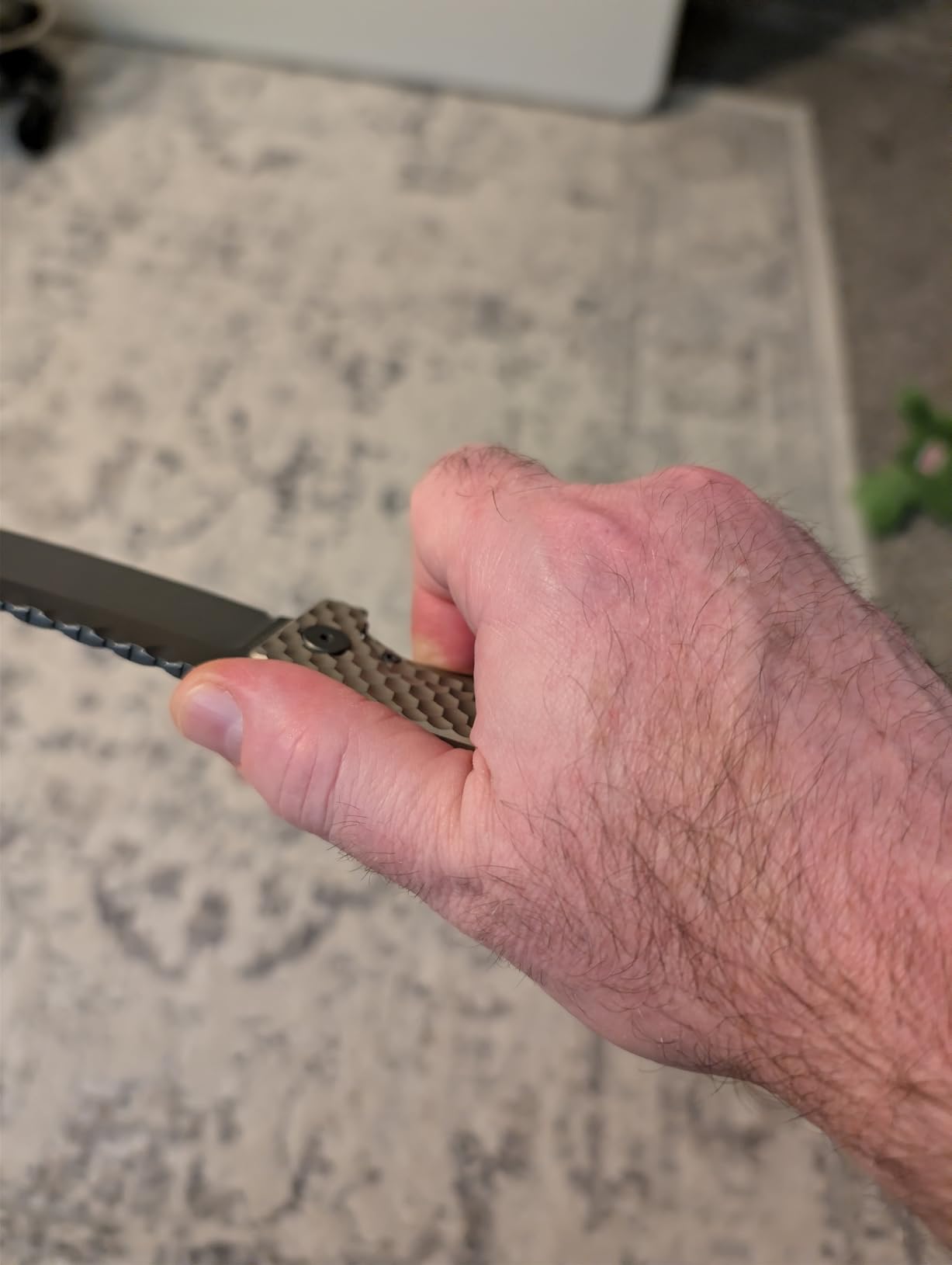 Off-Grid Knives - MAMBA V3, Large EDC Knife with MagnaCut Blade Steel, Titanium Scales and Hardware, Manual Ball Bearing Flipper, Four Finger Grip, Deep Pocket Carry (Blackout) customer photo 2