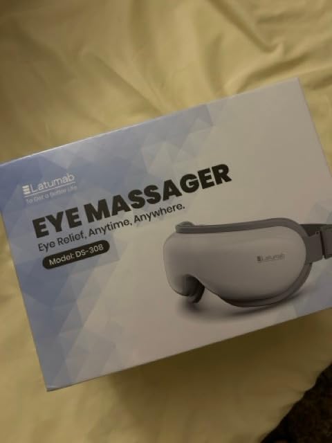 latumab Eye Massager with Heat & Bluetooth Music, FSA Eligible HSA | Face Massager, Mask for Migraine & Headache Relief, Improved Sleep, Dry Eyes & Head Tension, Birthday Gifts for Women Men customer photo 1