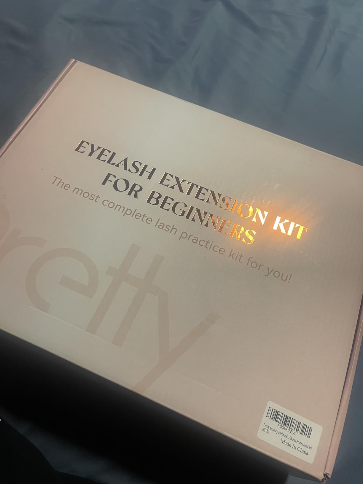 Pretty memory Eyelash Extension Kit for Beginners, 343 Pcs Lash Extension Kit with Everything Includes 2 Mannequin Heads Facial Mister Tweezers Glue USB Fan for Practice Training customer photo 1