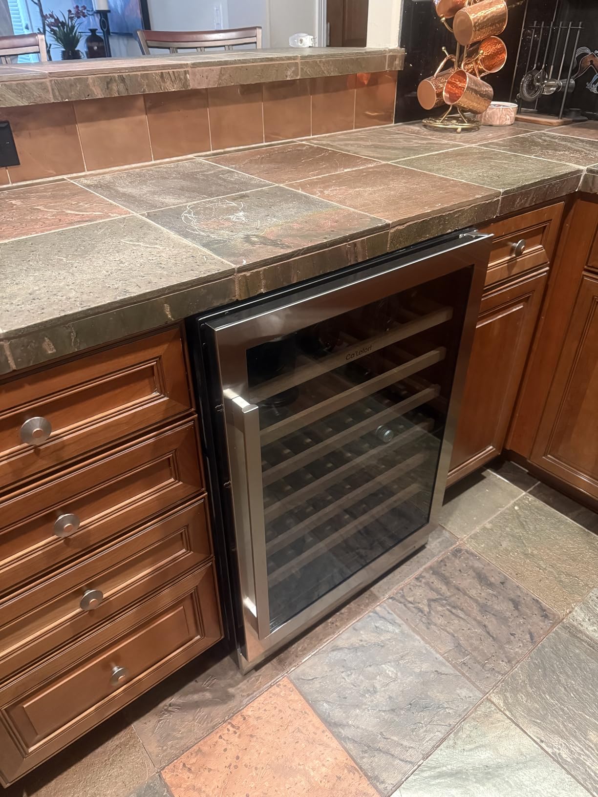 24 Inch Wine Fridge, 61-Bottle Wine Cooler Refrigerator | 40-65°F Control, Adjustable Shelves, Glass Door & 3-Color LED, Automatic Defrost, Built-In or Under Counter customer photo 2