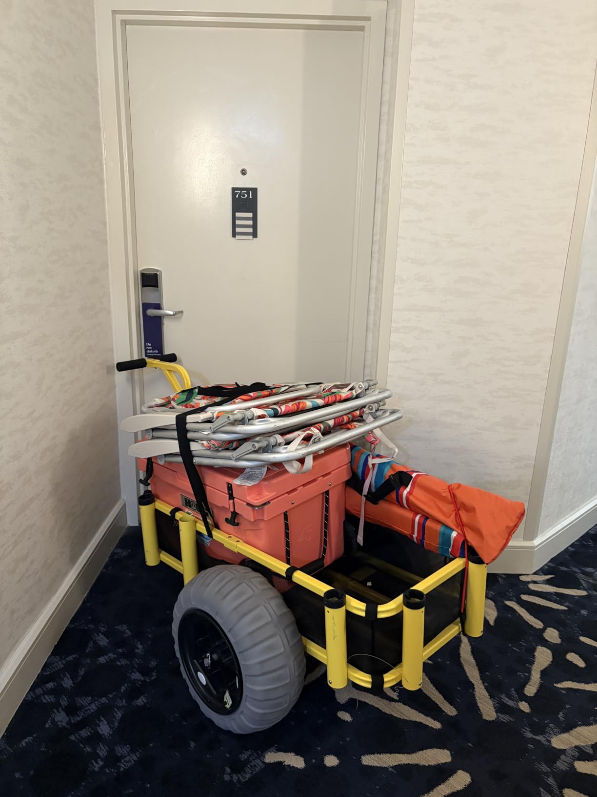 Bonnlo Beach Fishing Cart, Beach Wagon Trolley with 16