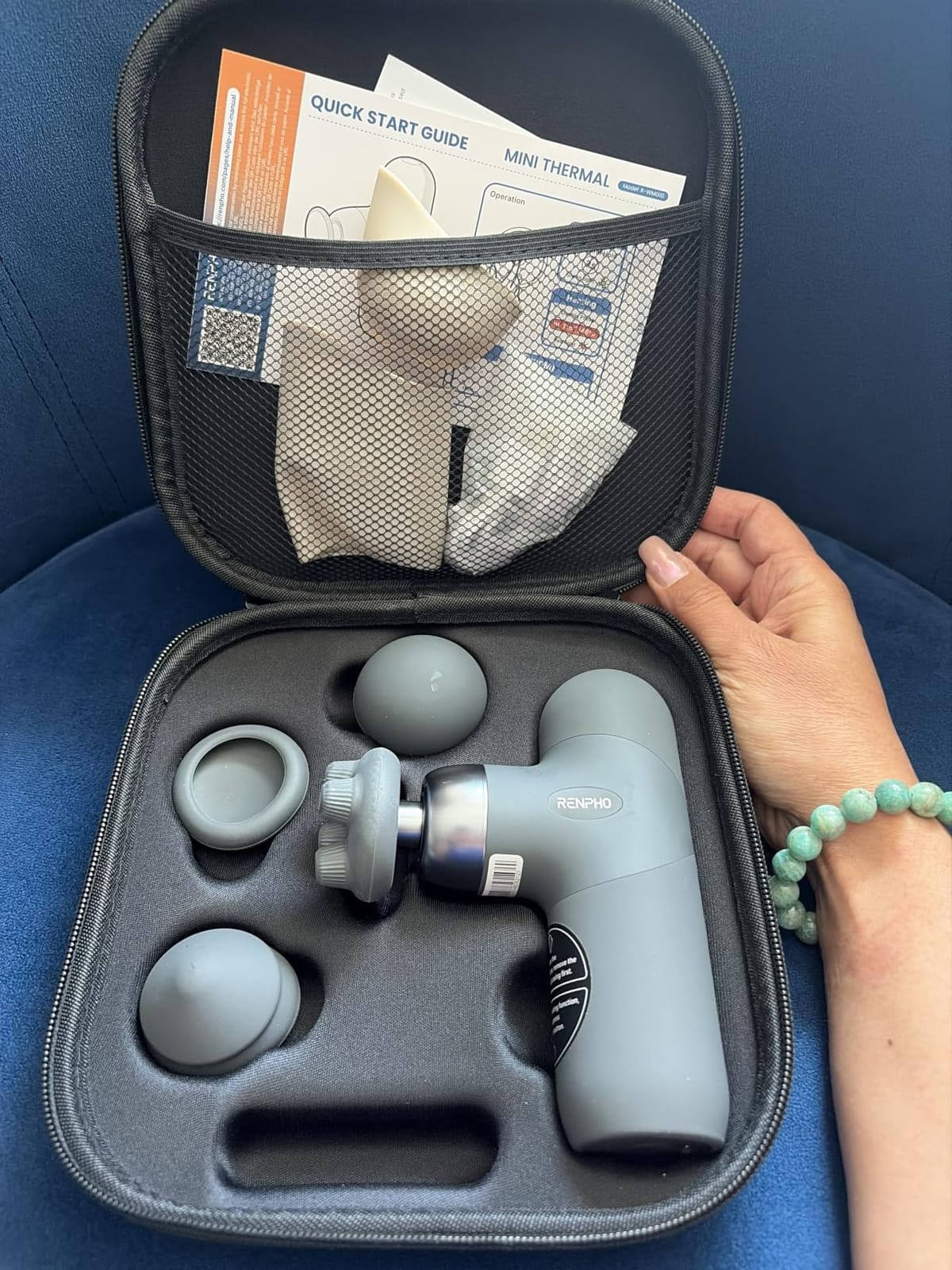 RENPHO Mini Thermal Massage Gun with Heat, Color Silicone Casing, 4 Speeds customer photo 2