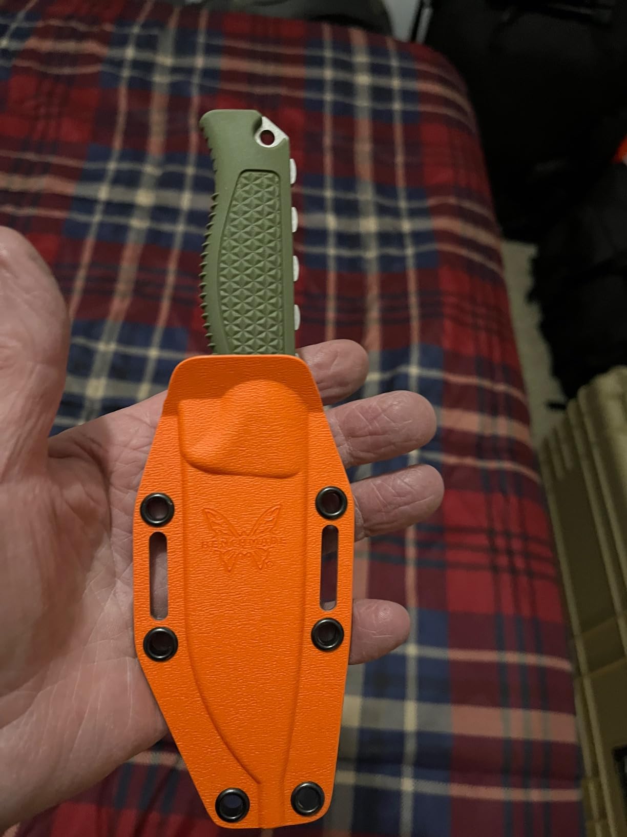 Benchmade Steep Country Hunting Knife, S30V Steel Blade (15006-01) | Dark Olive Santoprene handle, Drop-Point blade customer photo 1