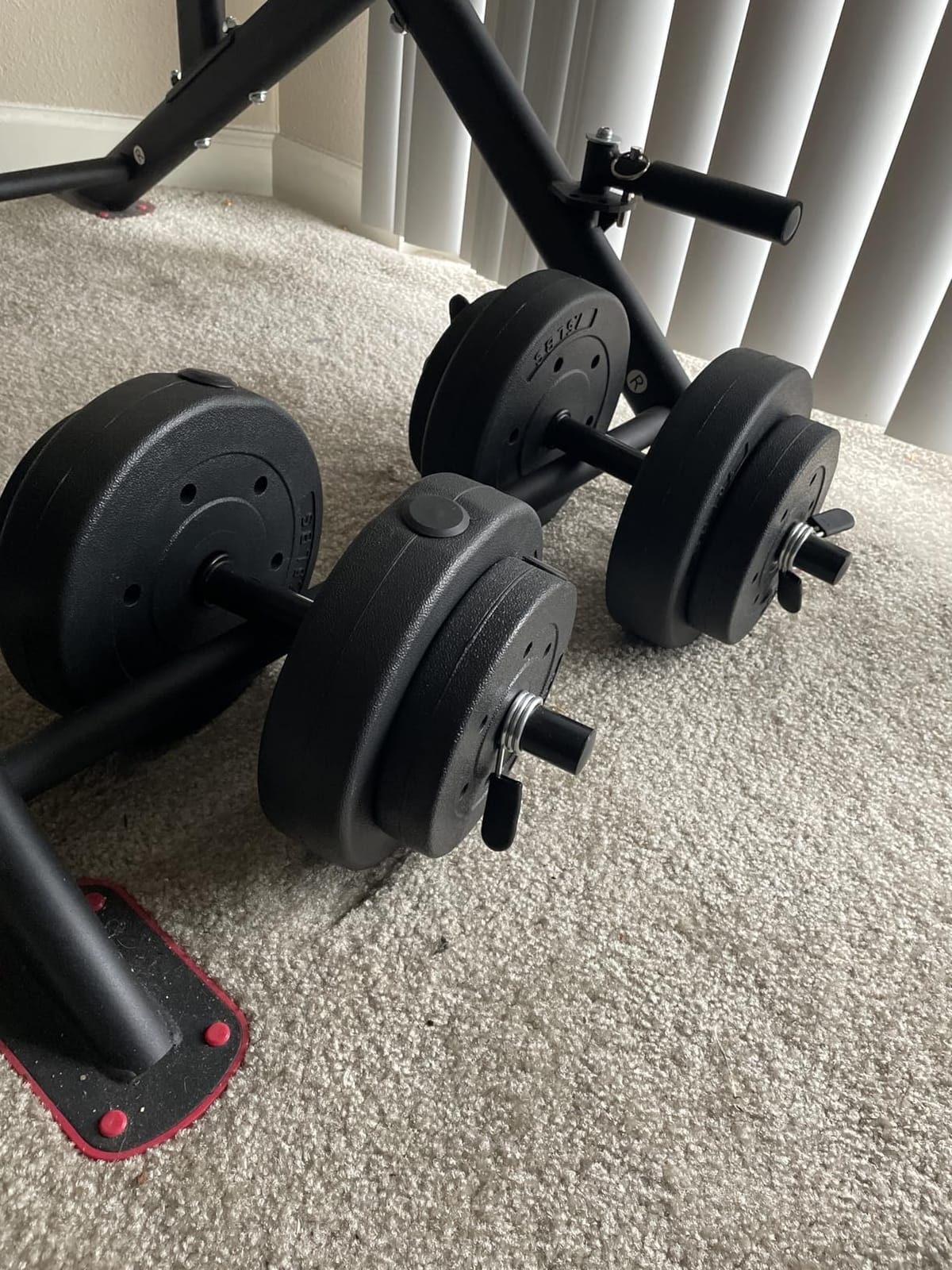 CAP Barbell 40-Pound Adjustable Cement Dumbbell Set - Versatile Weights for Home Gym customer photo 1