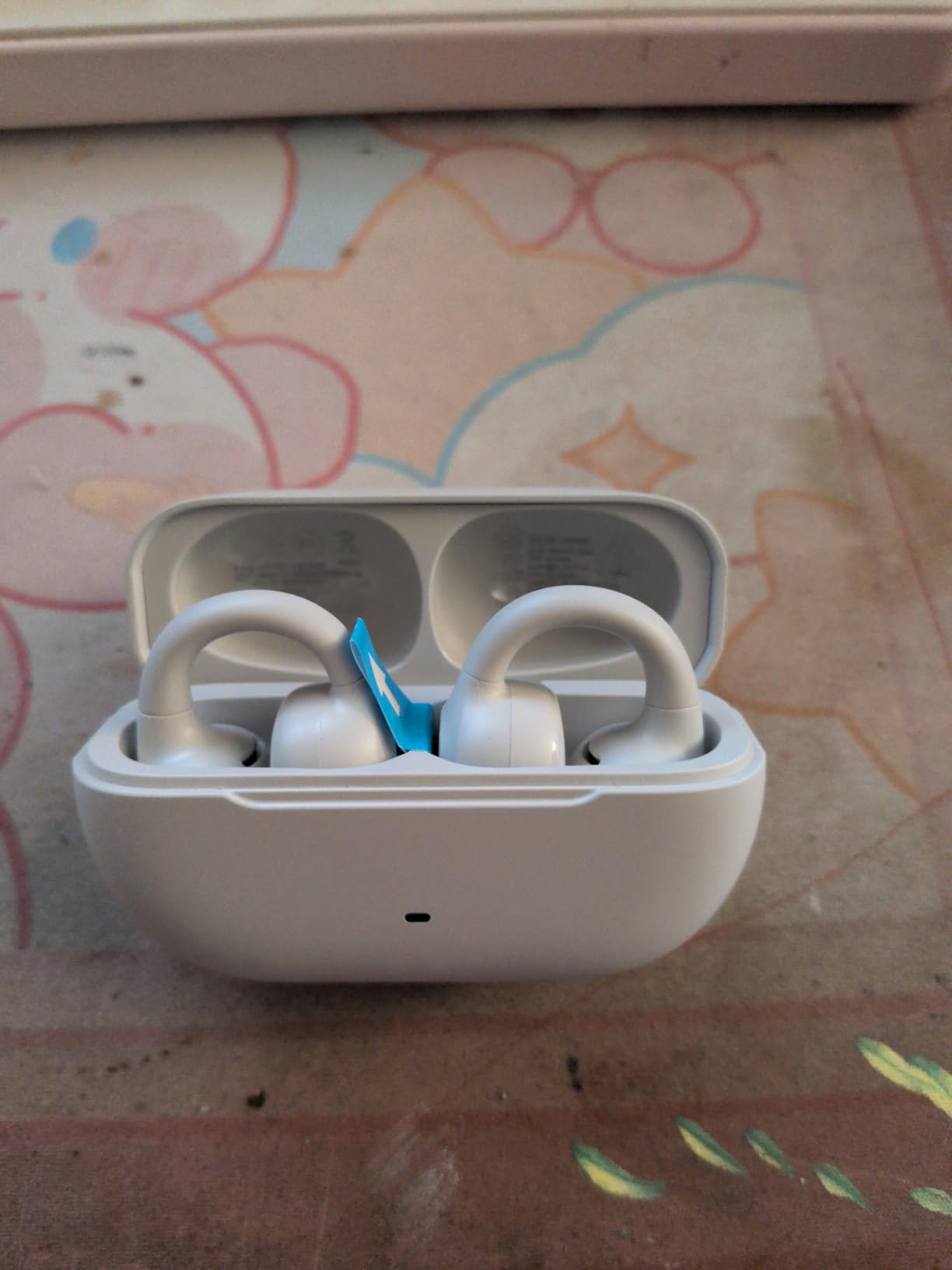 JLab, Flex, Open Ear Earbuds, Clip On Wireless Bluetooth Earbuds, Open Ear Headphones, Teal customer photo 2