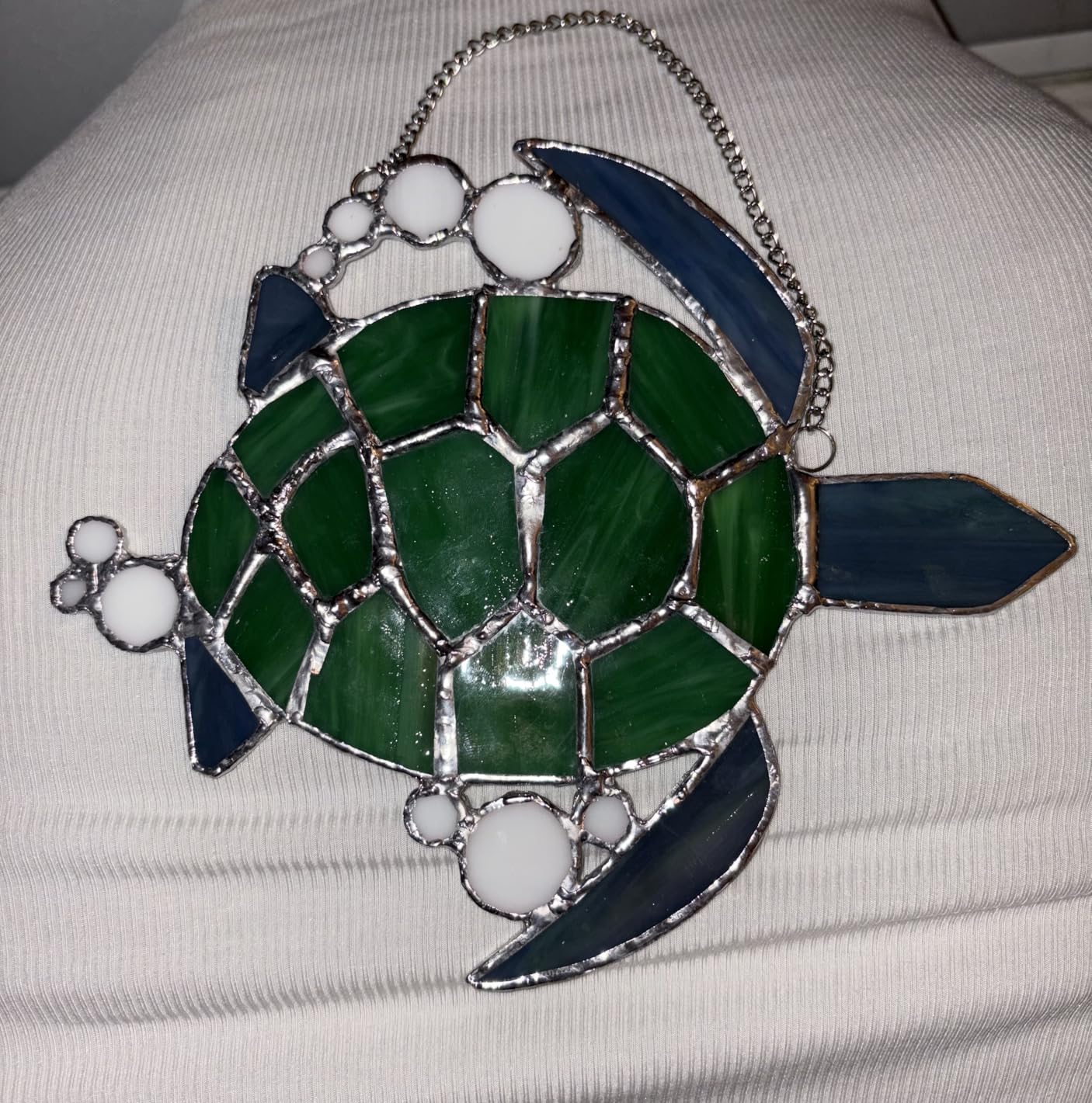 Sea Turtle Pre-Cut Stained Glass Kit-Make Your own Beautiful Glass Project. customer photo 1