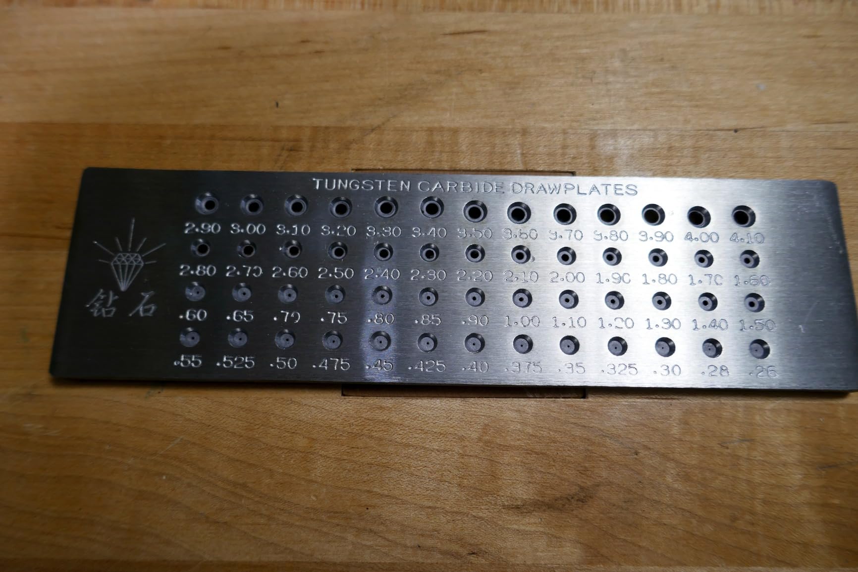 Rolling Mill Jewelry Wire Drawplate 52 Round Hole 0.26-4.10mm | Tungsten Carbide Draw Plate, Rolling Mille for Jewelry Line Production, Jewelry Processing customer photo 1