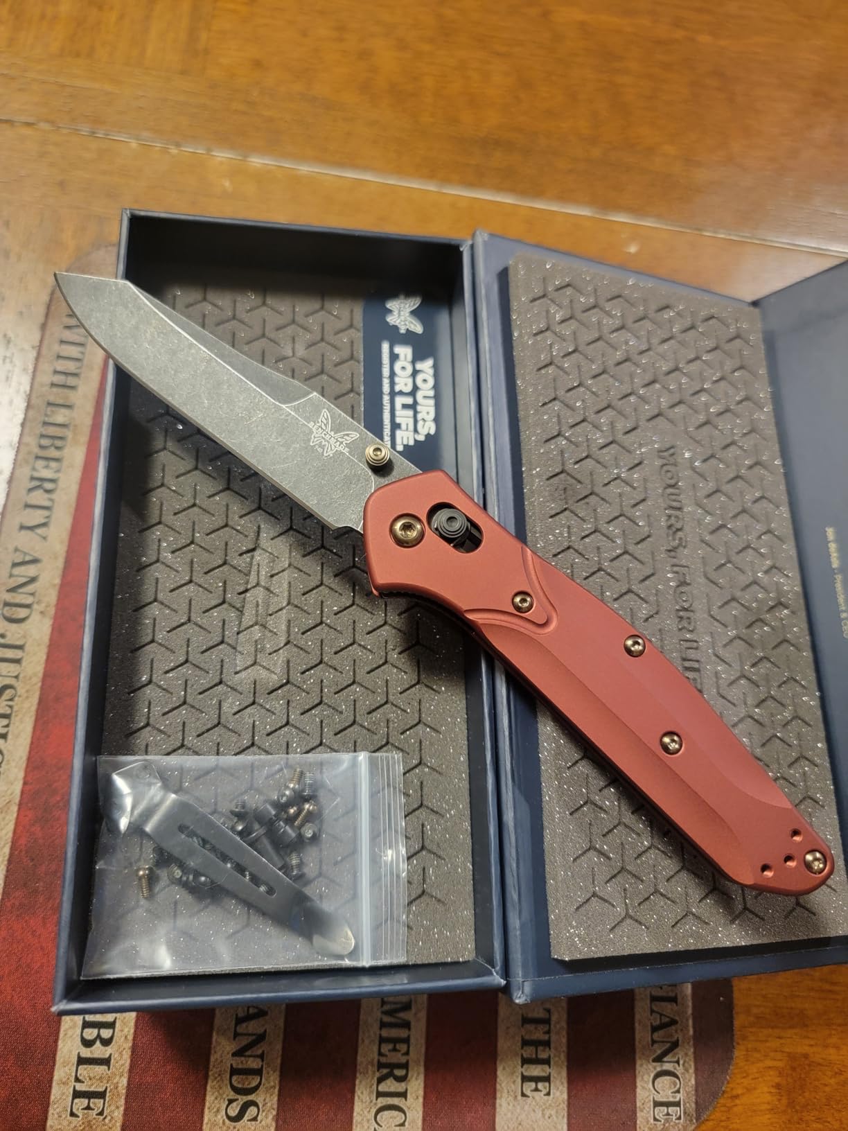 Benchmade Osborne EDC Knife, MagnaCut Steel Blade (940BK-03) | Burnt Copper Aluminum handle, Reverse Tanto blade customer photo 1