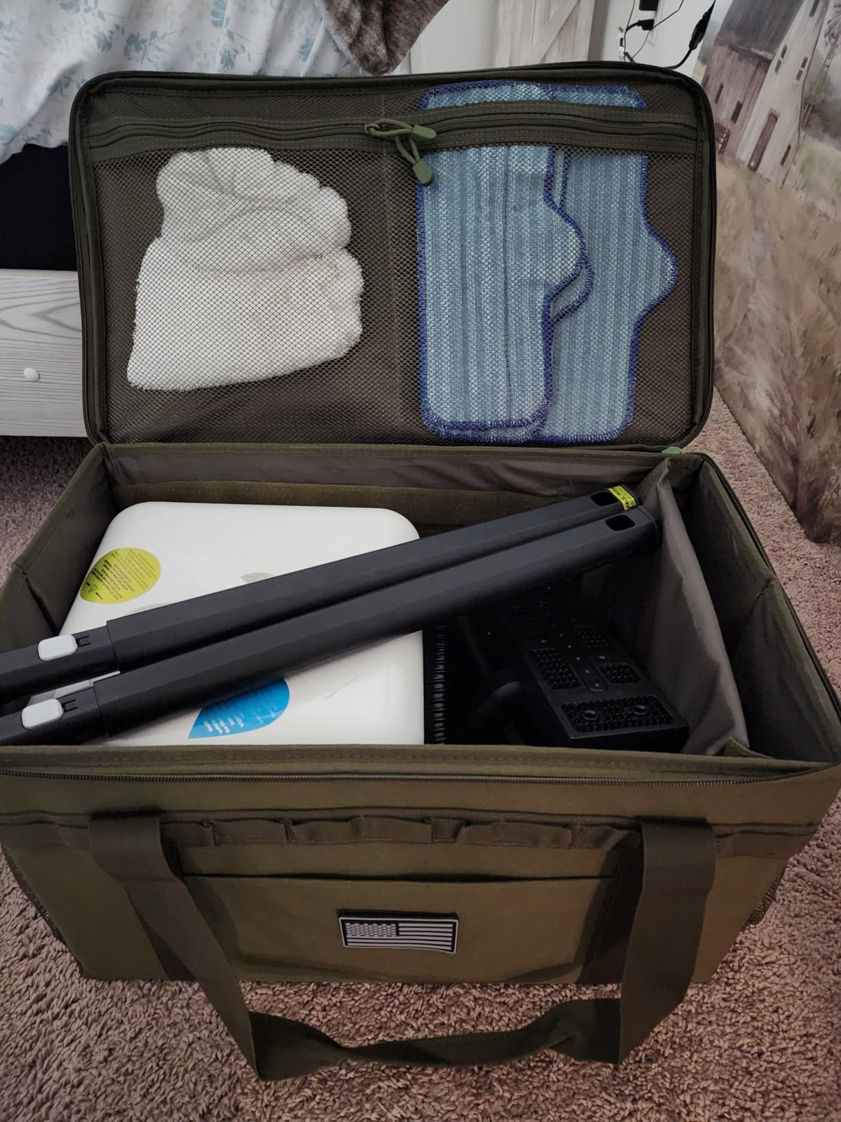Tactical Camping Storage Bag Utility Tote Bag Camping Kitchen Organizer with Axe Holder & Shoulder Strap customer photo 1