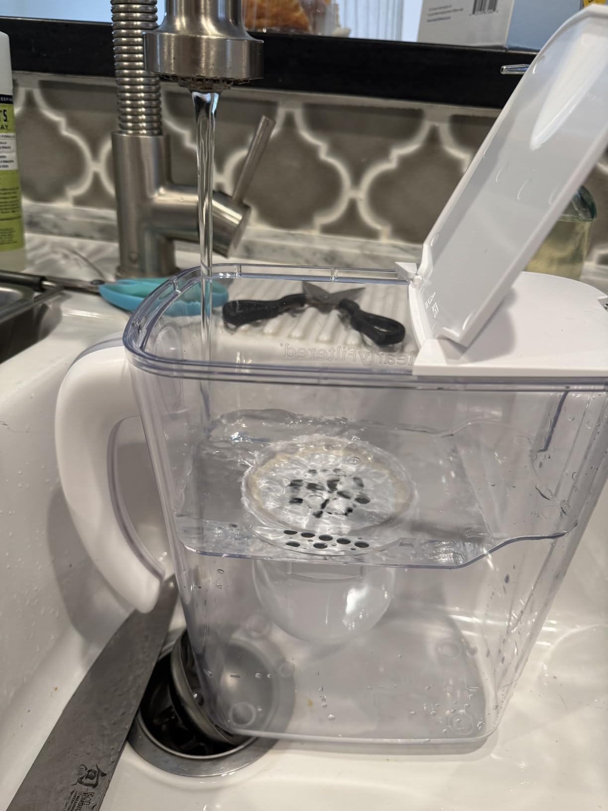 Clearly Filtered Water Filter Pitcher, 10 Cup BPA Free Water Filtration | Targets up to 386+ Contaminants, Reduces Fluoride, Lead, PFAS, Arsenic, Microplastics, Chlorine, NSF Certified, BPA Free customer photo 2