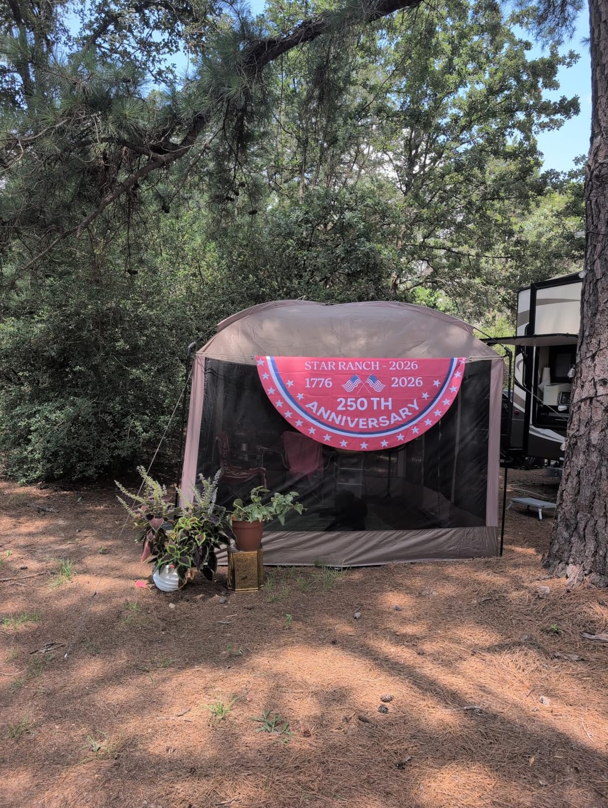 EVER ADVANCED Magnetic Screen House Room 11x9ft, Hands-Free Entry, Screenhouse with Sun Protection for Camping&Picnic, 11x9ft Camping Tent Canopy Shelter with Mesh, Brown customer photo 2