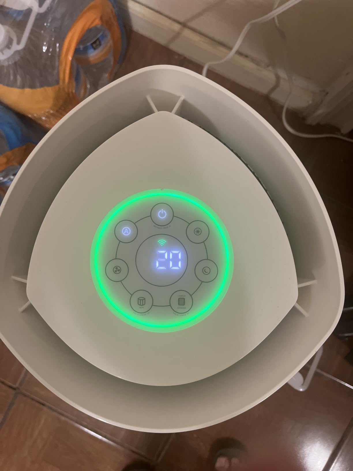 GermGuardian AirSafe+ XL Smart Air Purifier for Bedroom and Home - UV-C - WiFi and App Enabled - 360-Degree True HEPA Filter - Filters Pet Dander, Dust, Smoke - AQI Monitor - AC3250 - Black and White customer photo 2