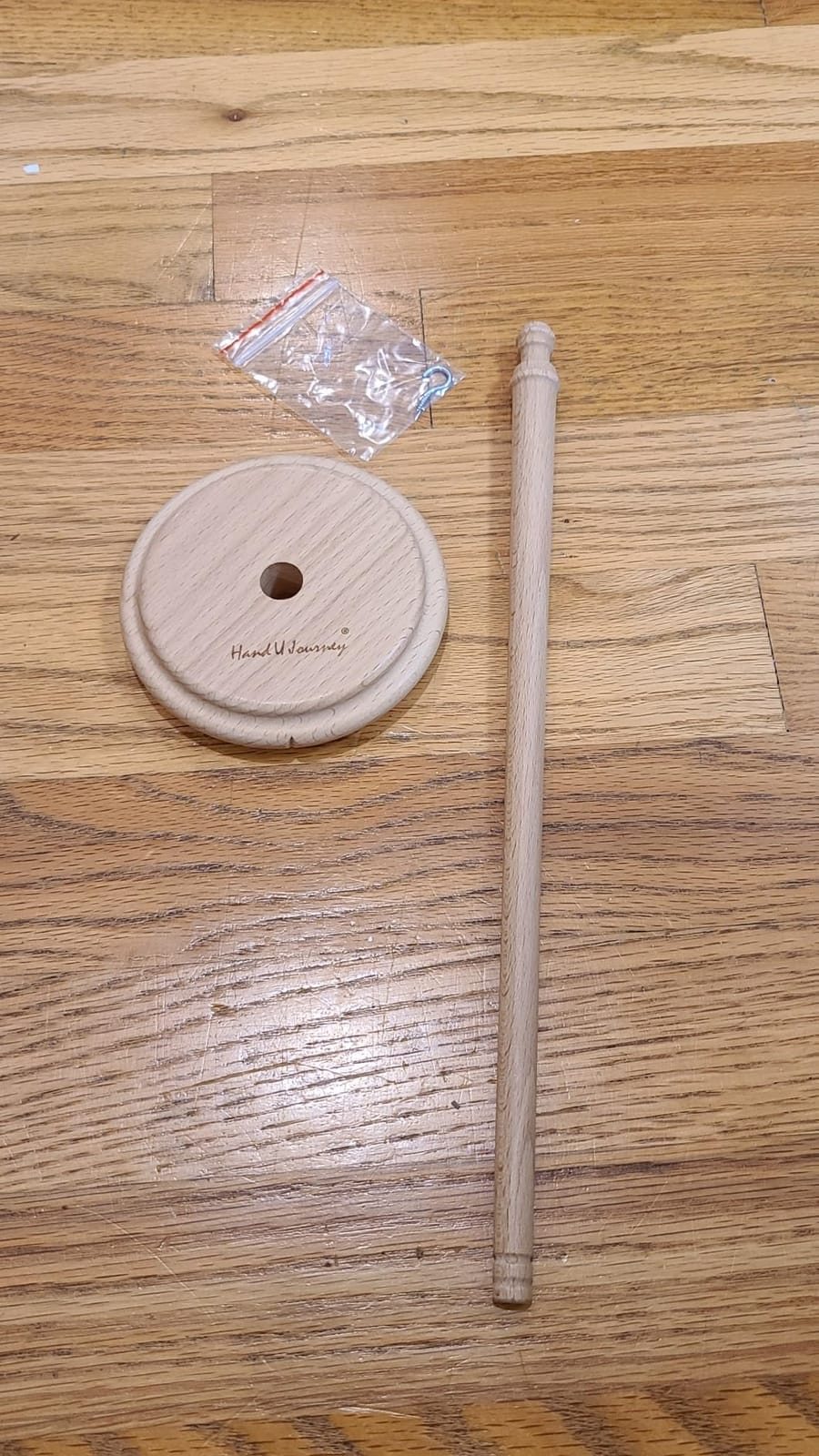 HAND U JOURNEY Premium Beech Wood Top Whorl Drop Spindle for Hand Spinning - 11