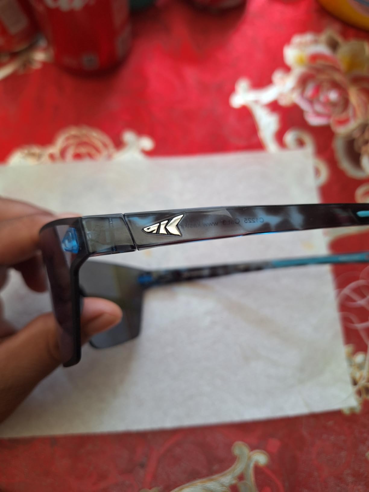 KastKing Tarkio Polarized Fishing Sunglasses, One Piece PC Lens Rimless - PuriVex Protective Coating, Rimless Wrap Design Sports Sunglasses, UV400 Protection, Grilamid Frame customer photo 1