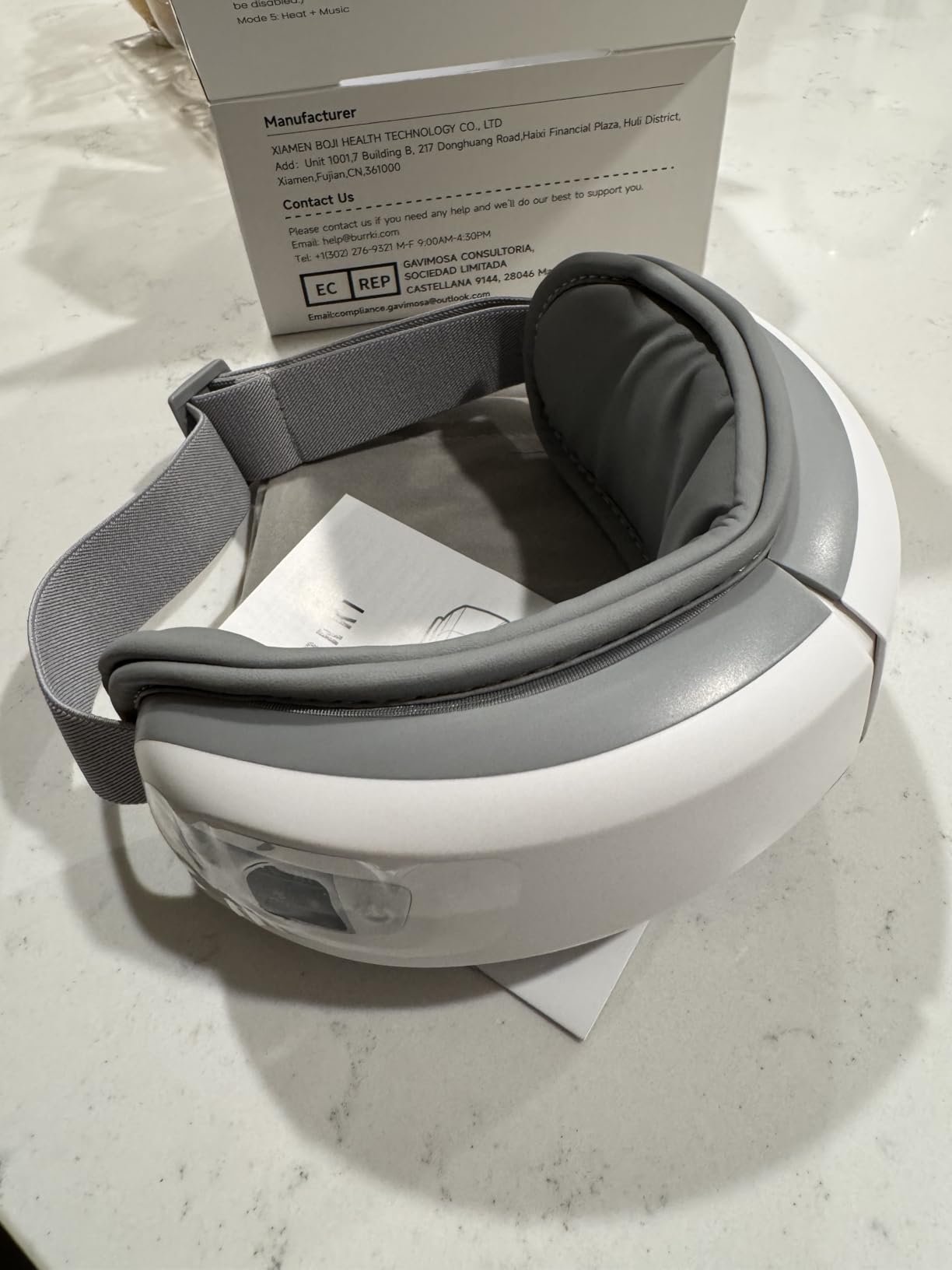 Eye Massager with Heat & Bluetooth Music, Massaging Eye Mask | Heated Eye Mask for Migraines Relief, Reduce Strain, Headache Relief and Improve Sleep, Birthday Gift for Dad Mom Men Women customer photo 2