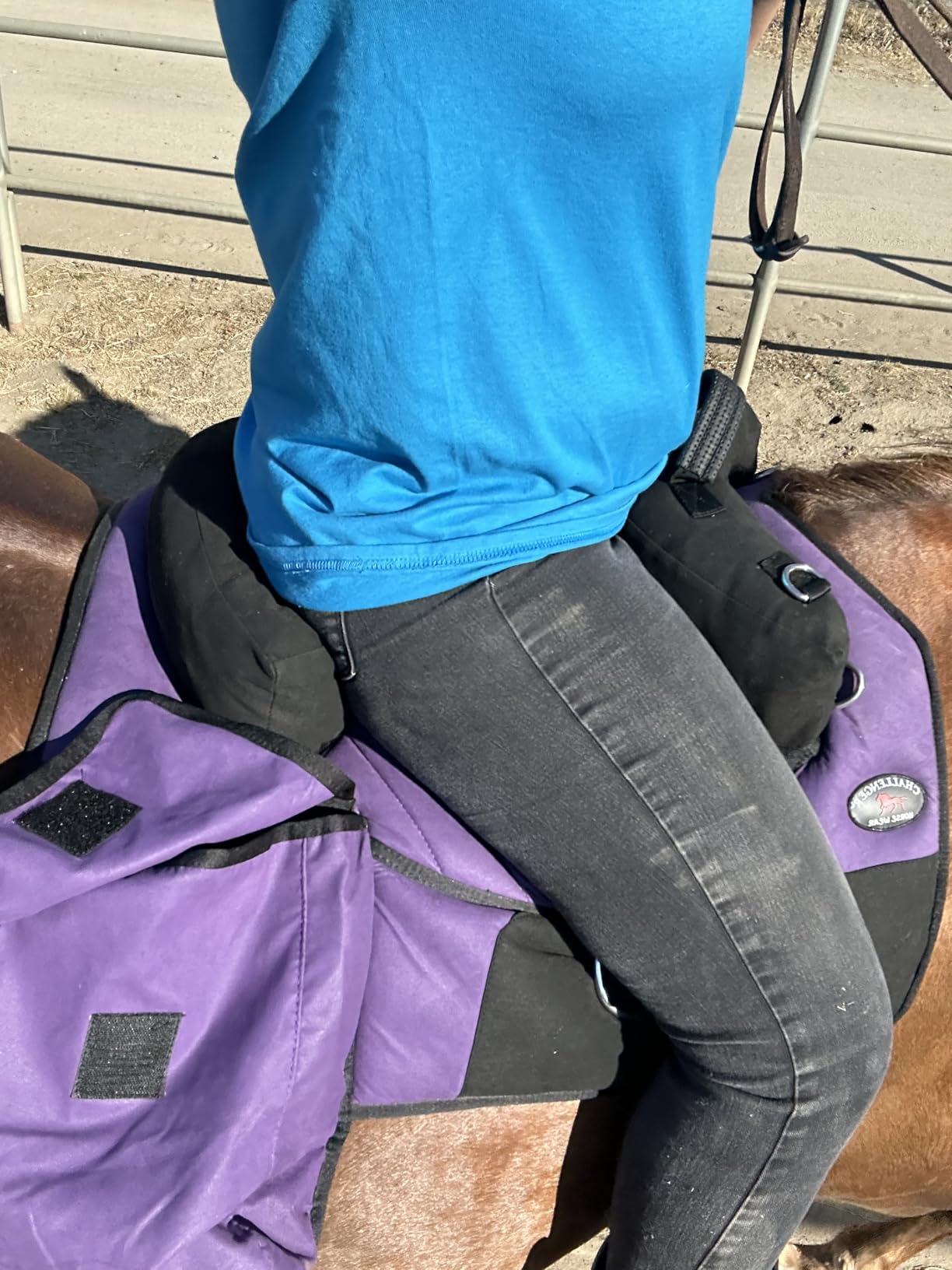 CHALLENGER Horse Western Deluxe Bareback Trail Saddle Pad w/Pockets Girth Stirrups 39TS07 customer photo 1