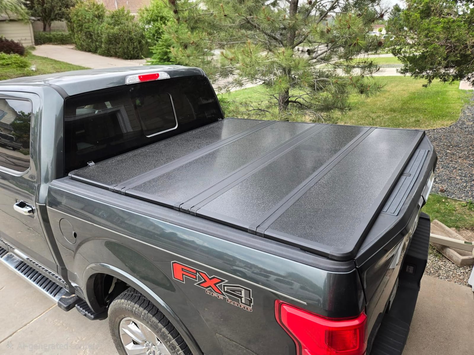 MOSTPLUS 5.5FT Quad Fold Hard Truck Bed Tonneau Cover Compatible with Ford F150 2015-2026 Ford F-150 Bed On Top 4 Fold Aluminum Bed (67Inch) customer photo 1
