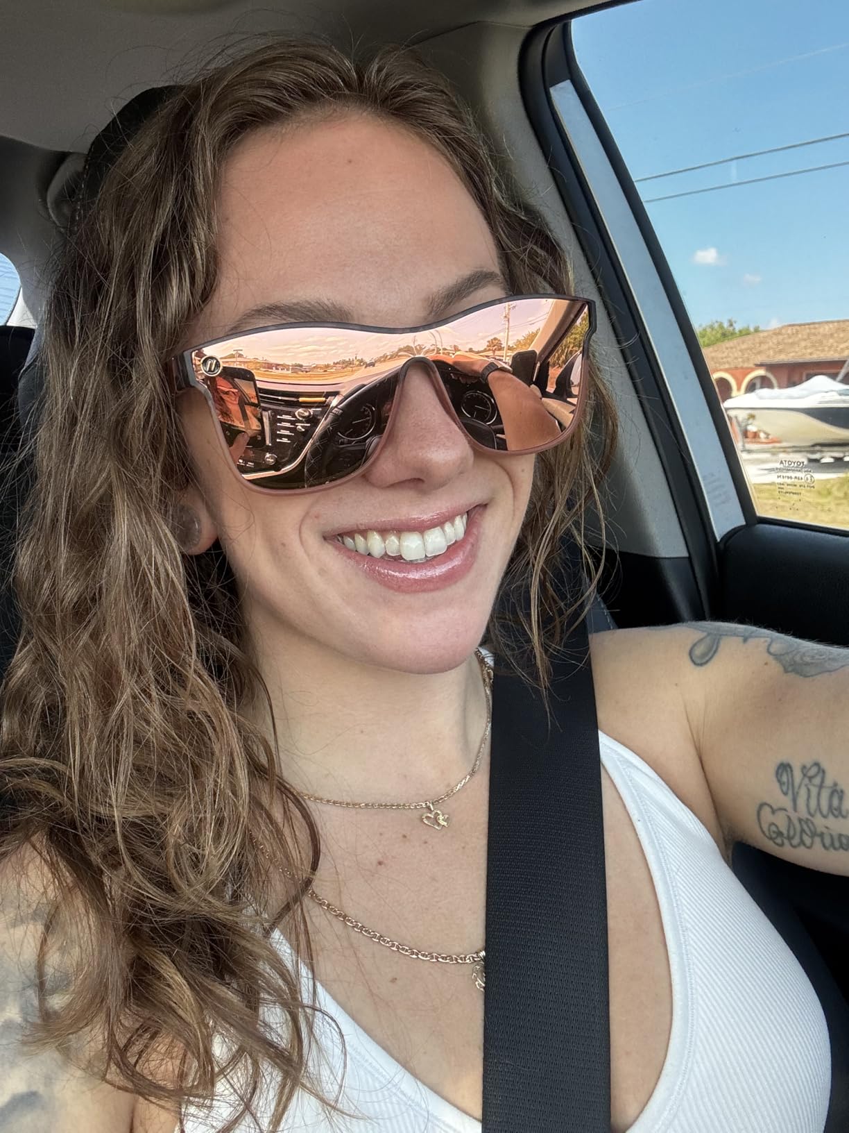 Blenders Eyewear Millenia X2 - Polarized Sunglasses - Flat, Mirrored Lens - 100% UV Protection - For Men & Women customer photo 1