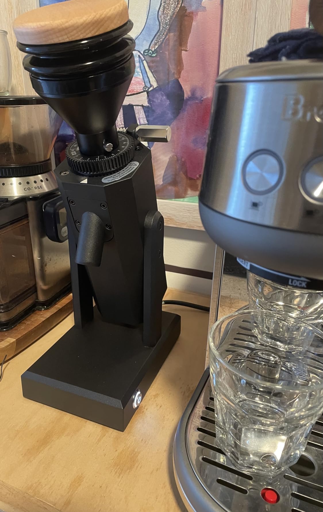 Turin SK40 Single Dose Grinder | 40mm Stainless Steel Conical Burrs, Stepless Adjustment, Tilted Base, Low Retention - Black customer photo 1