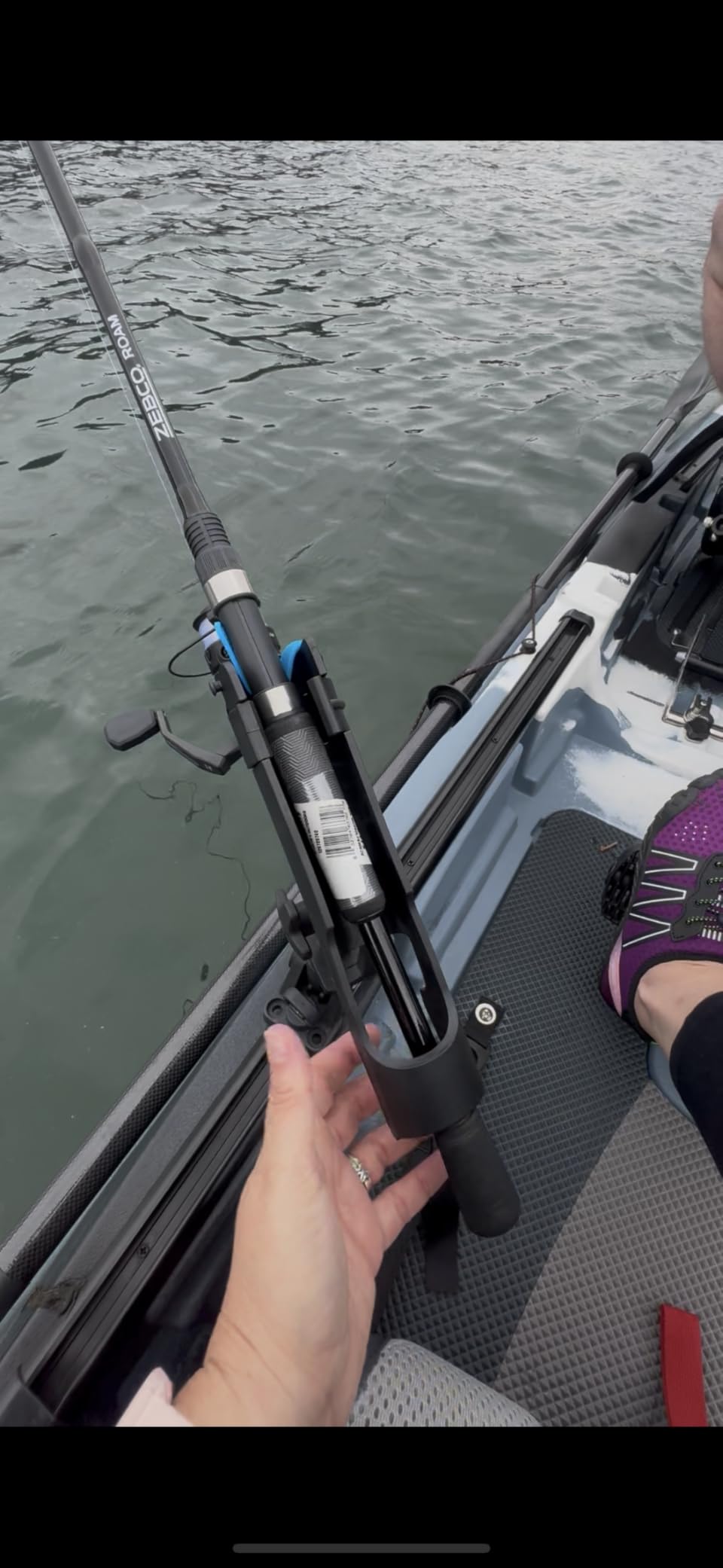 PLUSINNO 2 in 1 Fishing Rod Holders for Boat, Kayak Fishing Rod Holder, Fishing Pole Holders for Track Mount / Deck Mount, Fishing Gear with Fishing Rod Protective Strap, Fishing Accessories & Gifts customer photo 2