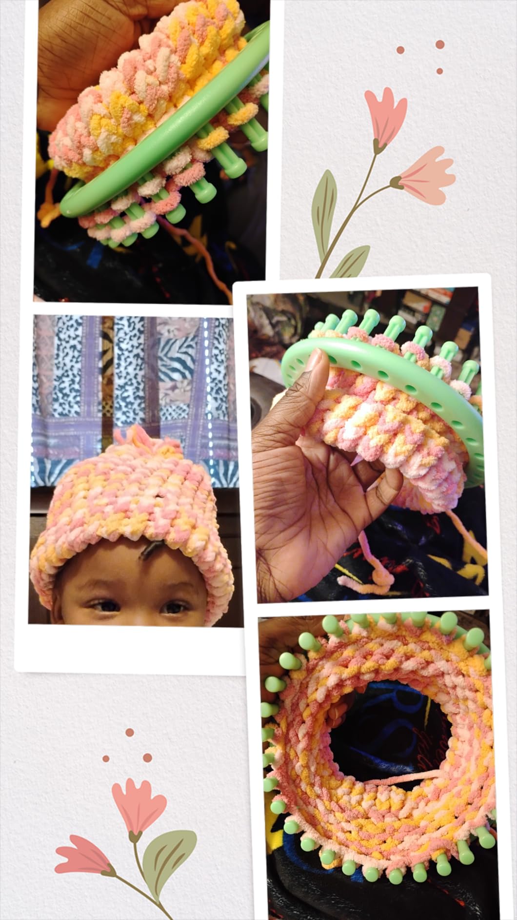 READAEER Knitting Loom Kit with Pompom Maker, Round Knitting Loom for Hat, Rectangular for Blanket Scarf Shawl, Knitting Loom Kit for Beginner customer photo 1