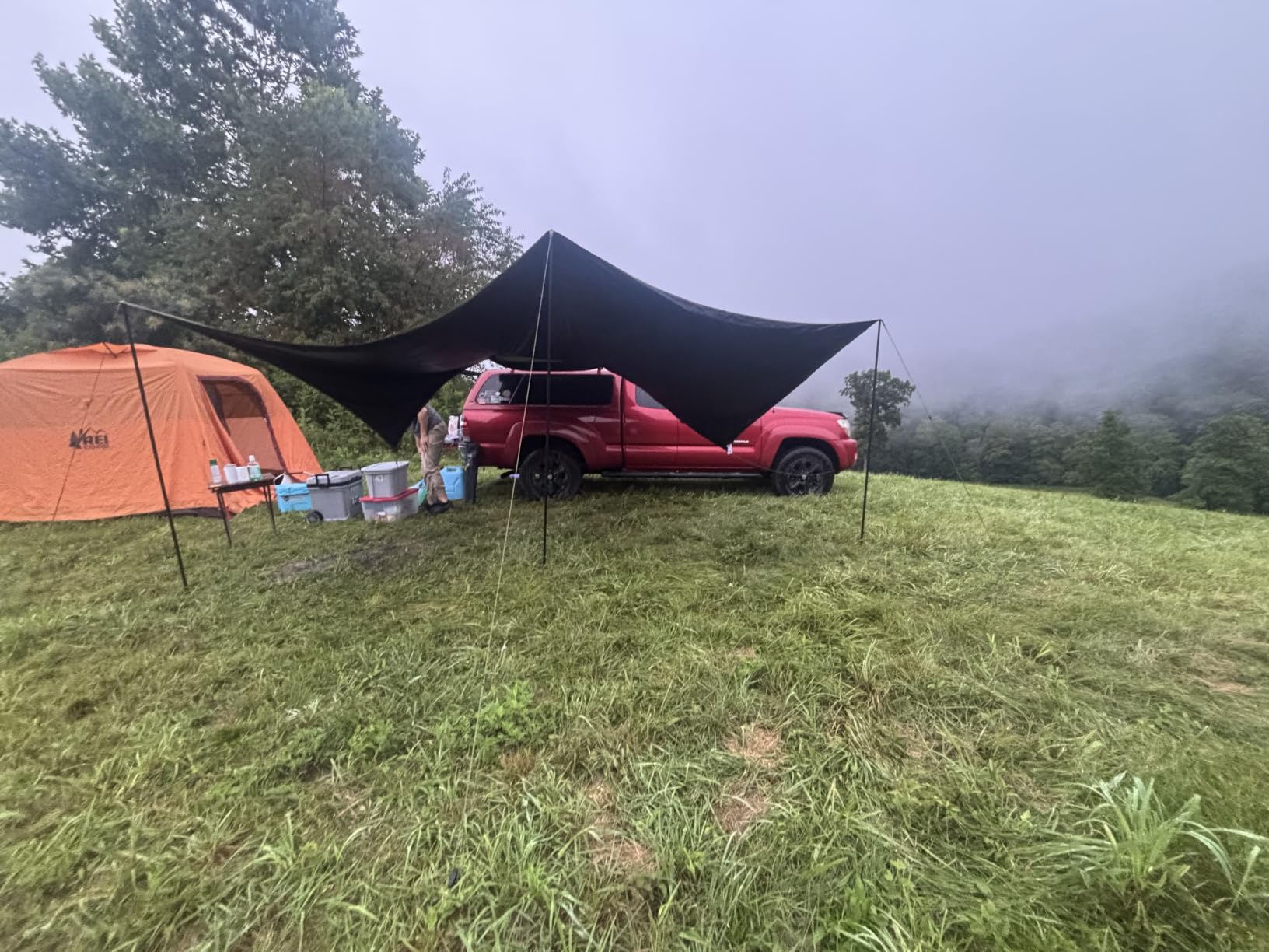 Timber Ridge Blackout Coating Car Awning, 19x9.8ft, Grey | Retractable Roof Rack, Pull-Out Sun Shade Overland Camping, Waterproof Sun Shelter, For Vehicle/Truck/Jeep/SUV/Van customer photo 2