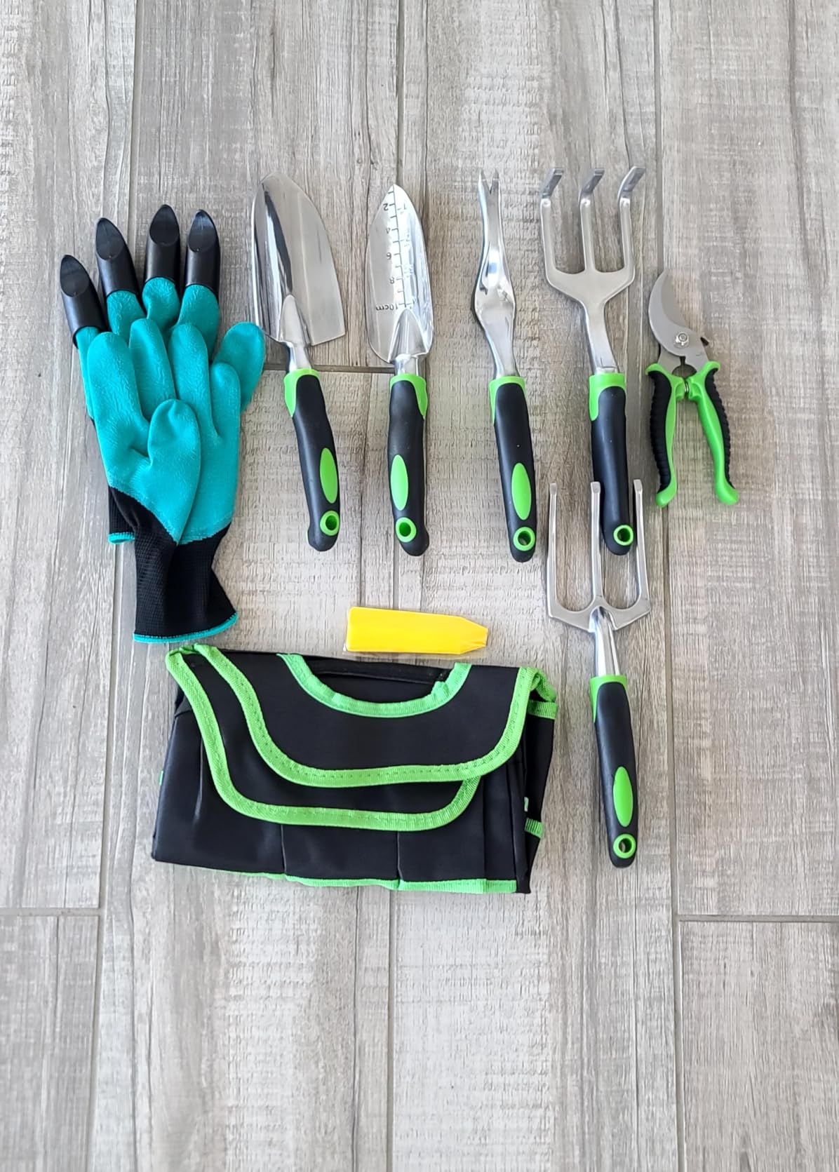 Garden Tools Set 8 PCS Heavy Duty Stainless Steel Gardening Tools for Women | Ergonomic Gardening Hand Tools with Rust Proof Hand Trowel, Pruner, Weeder, Garden Hand Rake with Tote Bag and 15 Plant Tags customer photo 2