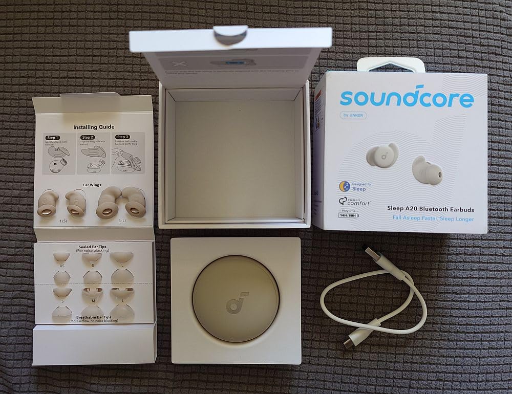 Sleep A20 by Anker, Sleep Earbuds with Comfortable Ear Tips | 30 dB High-Frequency Noise Reduction, Side Sleeper Comfort, 80H Playtime, Stream Content via Bluetooth 5.3, Sleep Tracking customer photo 1
