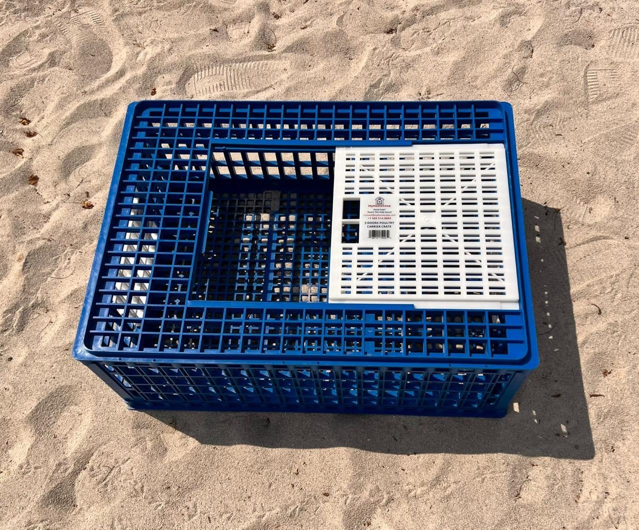 Poultry Carrier Crate 3 Doors with Mess-Free Protective Pad, Durable Poultry Transport Cage for Chickens, Quail, Birds, Rabbits, Ducks customer photo 2