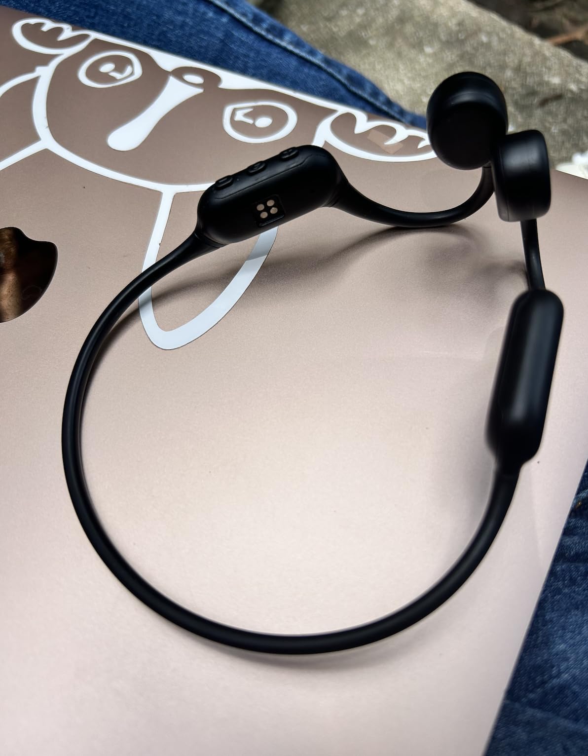 PSIER Bone Conduction Headphones, IPX8 Waterproof Swimming Headphones | Open Ear Earbuds with 32GB Memory, Switch to MP3 Mode Underwater, AI Music Generation, 8H Playtime Bluetooth 6.0 for Running customer photo 1