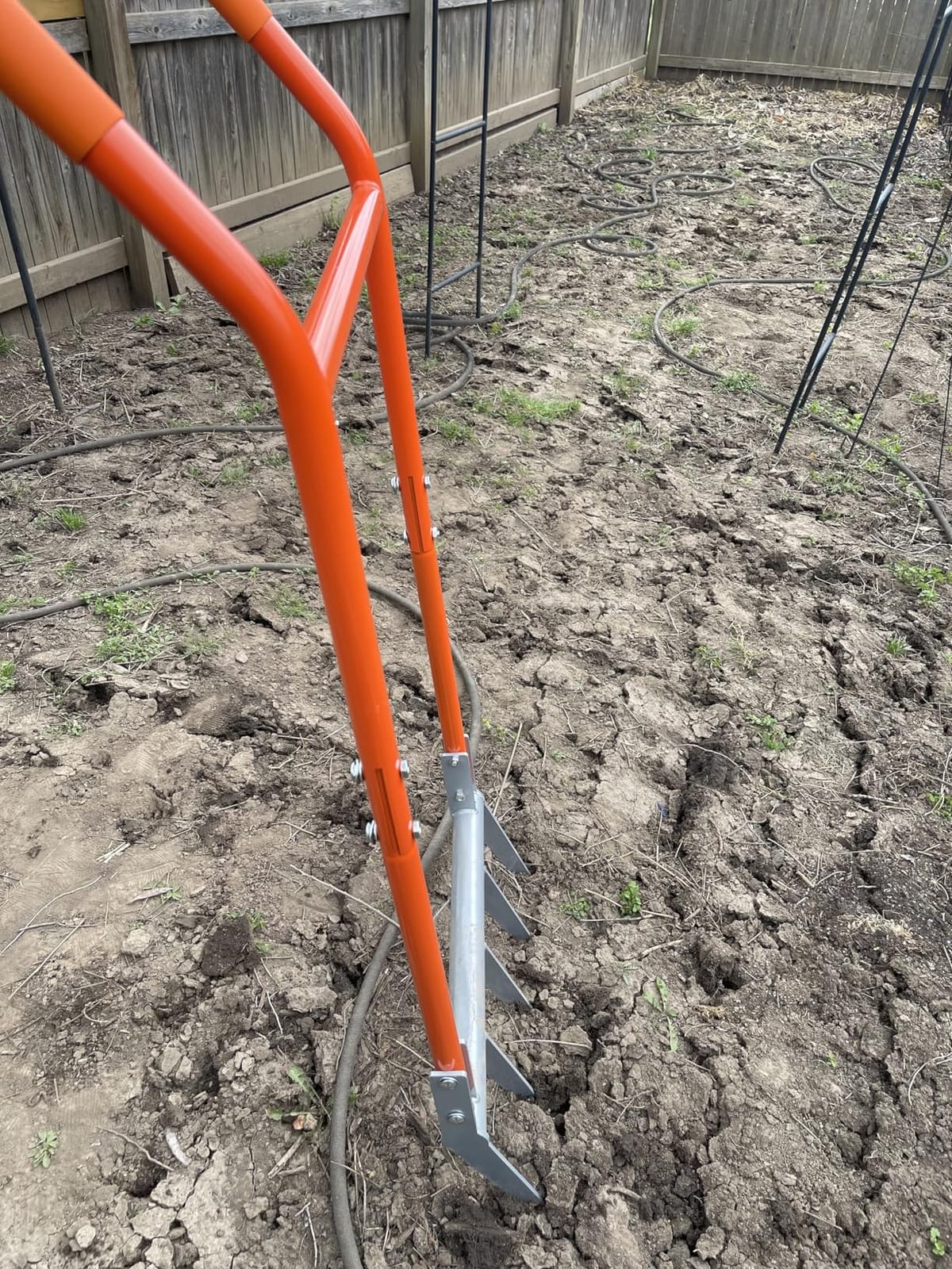 Broadfork 5-Tine Broad Fork for Gardening Ergonomic U-Shaped Design | Heavy Duty Broadfork Tool for Gardening Cultivating Farm Garden Digging Crushing Aerate Soil (Patent Pending) customer photo 2