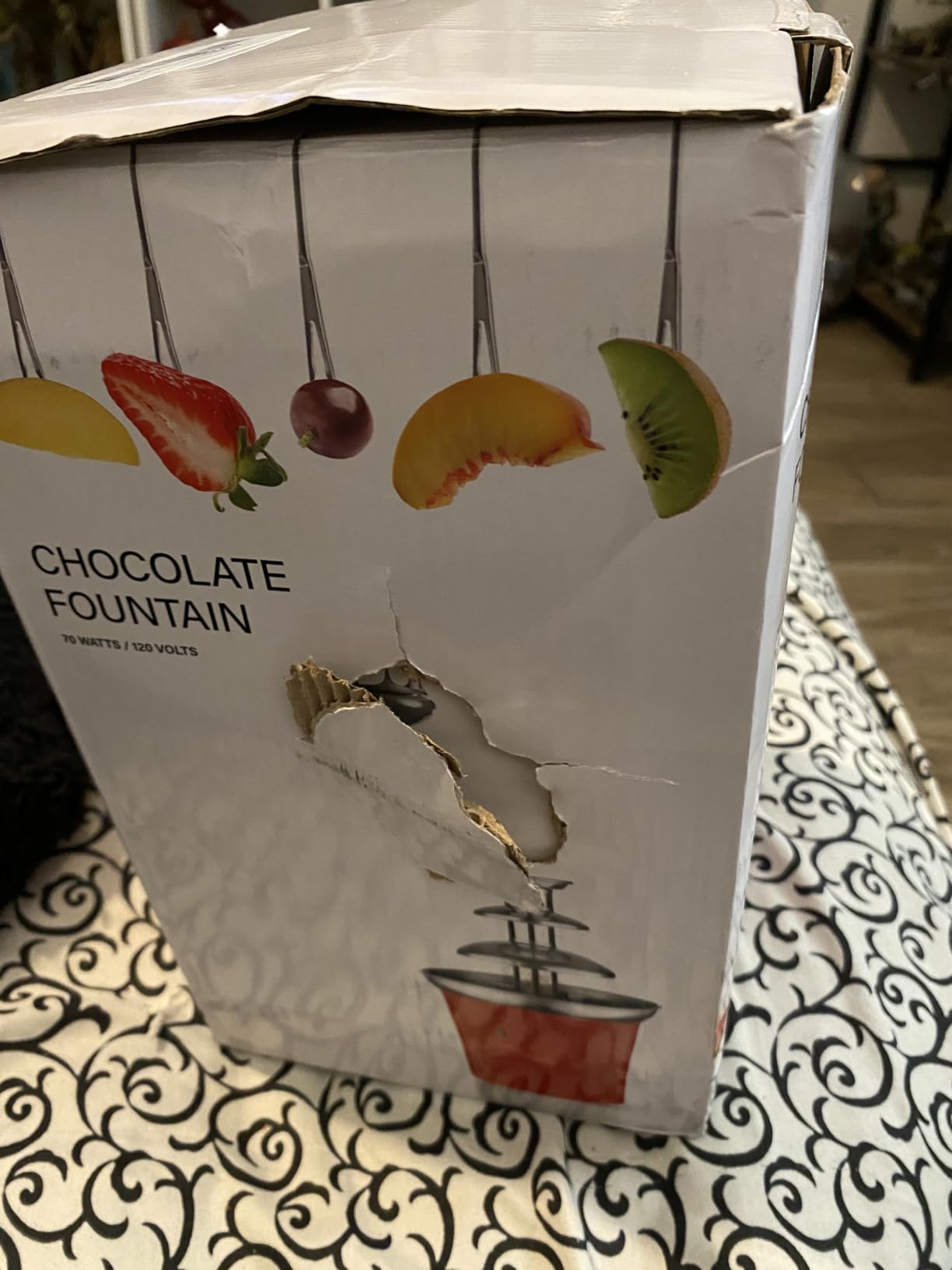 MINI Chocolate Fountain Machine Small Electric Chocolate Fondue Fountain Machine for Party for Candy Butter Cheese (Black) customer photo 2