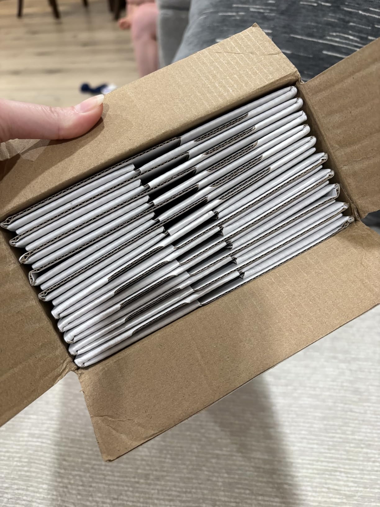 Trading Card Storage Box, 10-Pack 1100 Count White Corrugated Cardboard Bulk Sports Storage Box for TCG/Magic/Mtg Basketball Cards, Collectible Trading Cards customer photo 1