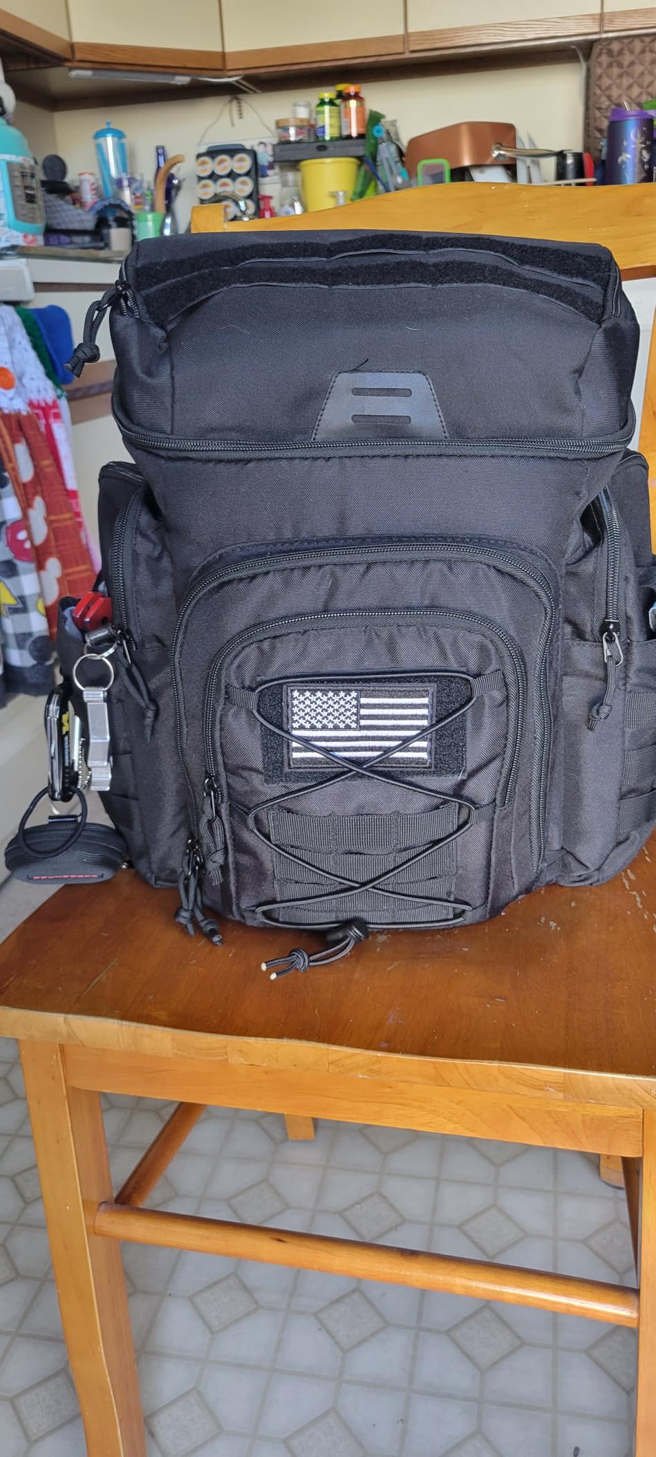 TOURIT 30L (42 Cans) Tactical Cooler Backpack - Military-Grade Insulated Cooler Bag with 16H Ice Retention, Leakproof Multi-Pocket Picnic Backpack for Camping & Hiking, Featuring DIY Hook & Loop Panel customer photo 2