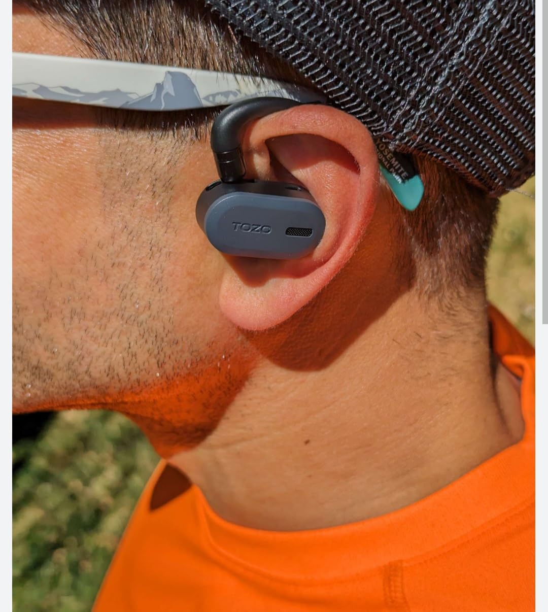 TOZO O2 Open Ear Wireless Earbuds,Multi-Angle Adjust 42H Bluetooth 5.3 | Multi-Angle Adjustable Comfort Fit Bluetooth Headphones, Rich Bass, Crystal Clear Calls, Perfect For Sport Driving Work Black customer photo 1