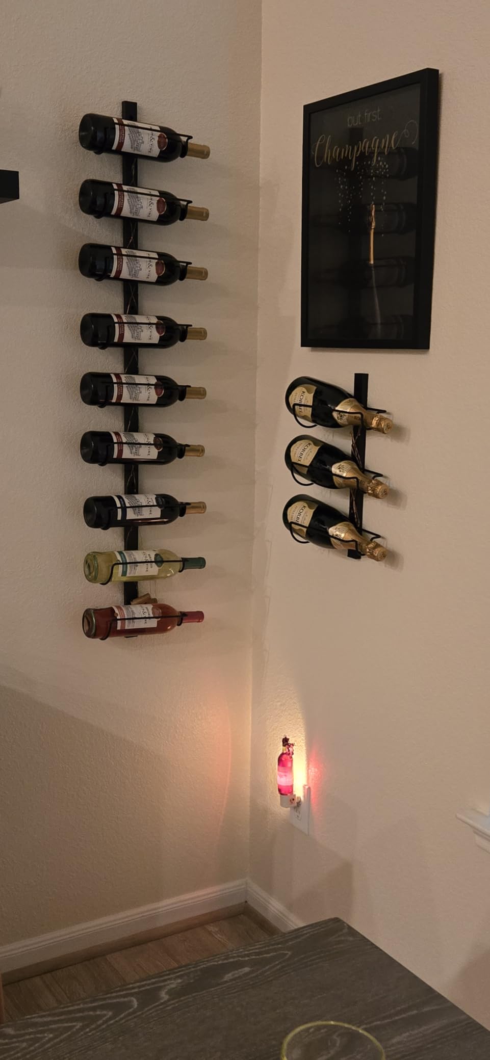 X-cosrack 36 Bottle Wall Mounted Wine Rack, Modular Hanging Wine Rack for DIY Display, Detachable 3 Pack Wine Bottle Holder, Black Metal Storage Rack for Bar, Kitchen, Cellar, Restaurant customer photo 1