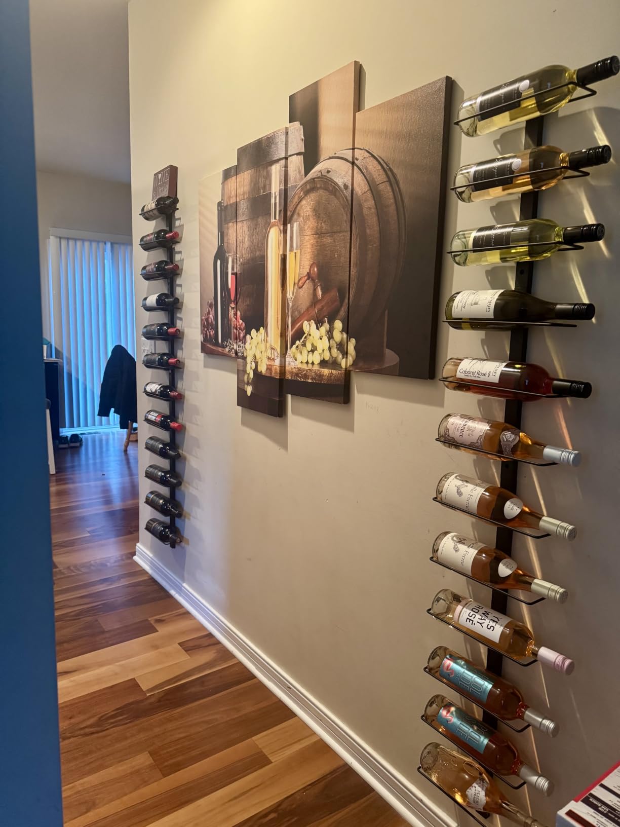 X-cosrack 36 Bottle Wall Mounted Wine Rack, Modular Hanging Wine Rack for DIY Display, Detachable 3 Pack Wine Bottle Holder, Black Metal Storage Rack for Bar, Kitchen, Cellar, Restaurant customer photo 2
