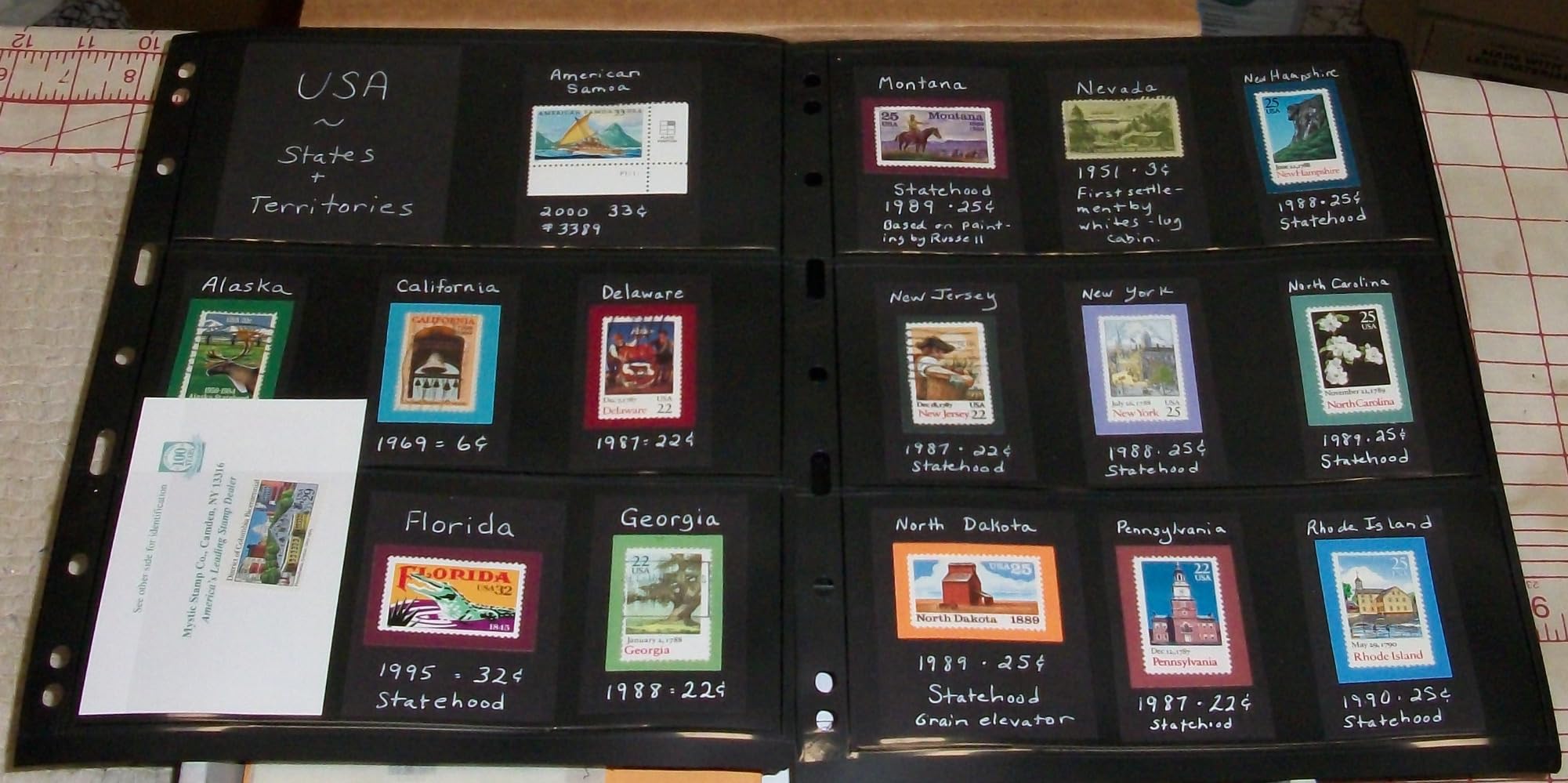 LIGHTHOUSE - VARIO Stamp Pages for Stamp Albums, Black 9-Hole Binder Pages with 6 Pockets for Stamp Collection - Pack of 25 customer photo 1