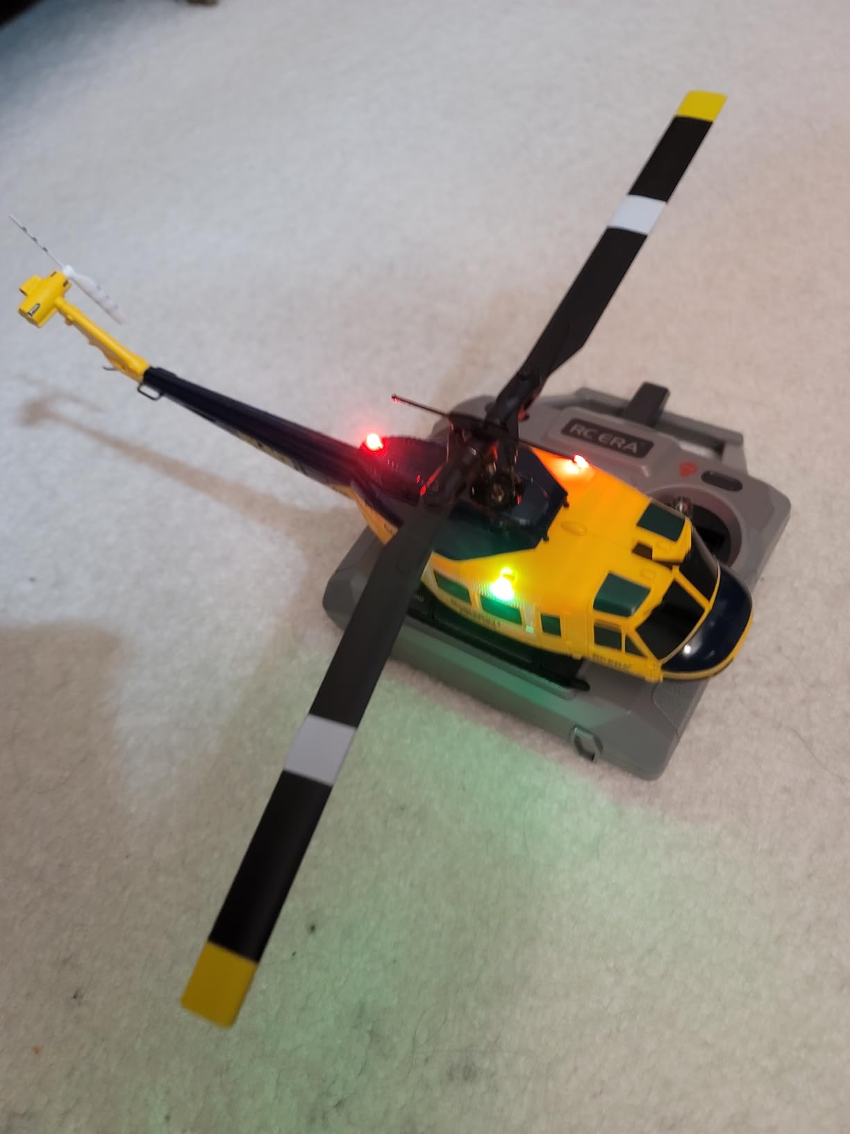 RC ERA C032 UH-1 Huey Helicopter - Remote Control Helicopters for Adult, 1/48 Scale 2.4G 6CH Gyro Stabilized Aircraft with Altitude Hold & Optical Flow,3D Stunt Drone (Yellow) customer photo 2