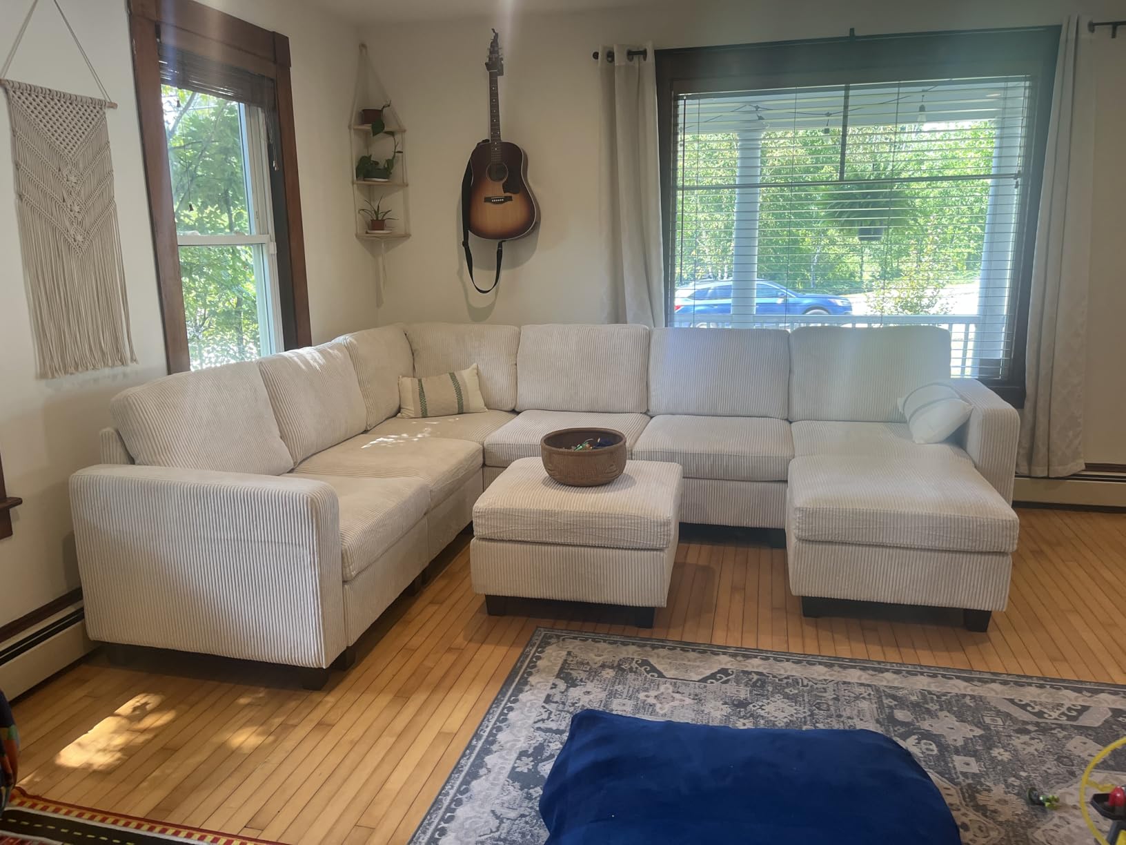 HONBAY Corduroy Sectional Couch with Storage, 8 Seater U Shaped Sectional Sofa for Living Room customer photo 1