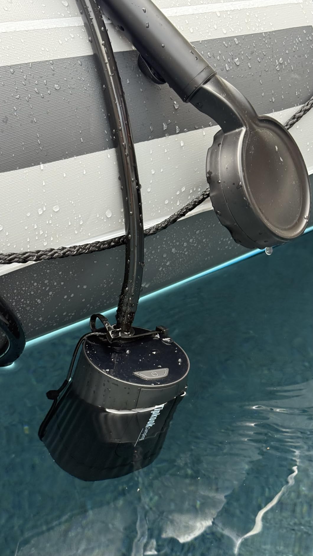 Portable Shower for Camping: 10000 mAh Rechargeable Shower, IPX8 Waterproof, High-Pressure Flow Camp Shower Pump, 5-Speed Outdoor Shower with LED Display, Camping Gifts, Dog Bath, Hiking customer photo 2