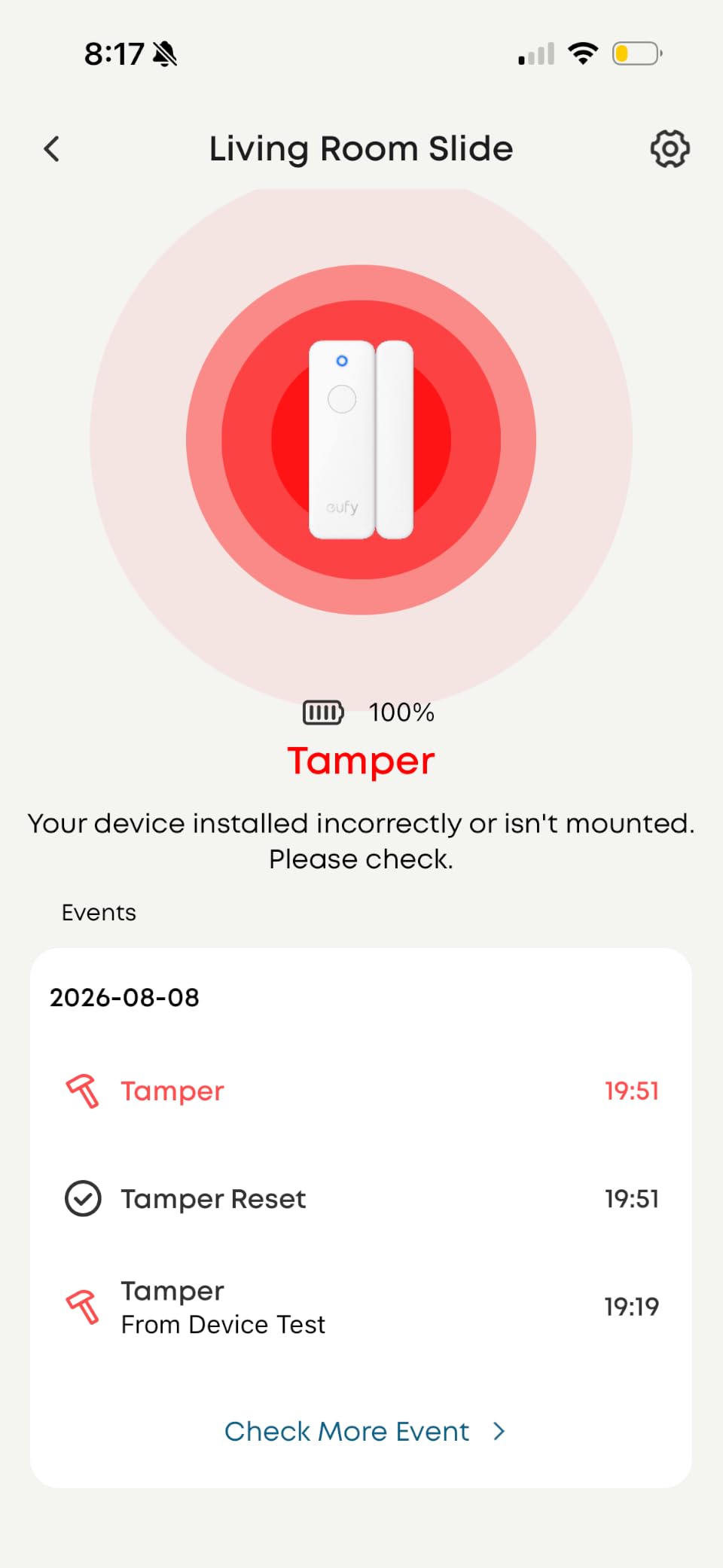 eufy Security Entry Sensor E20, Window & Door Alarm, 5-Year Battery | Dual-Side Detection, Instant Alerts, Bypass Button, 656ft open-air range, HomeBase 2/3/Mini/Pro required, No Monthly Fee customer photo 2