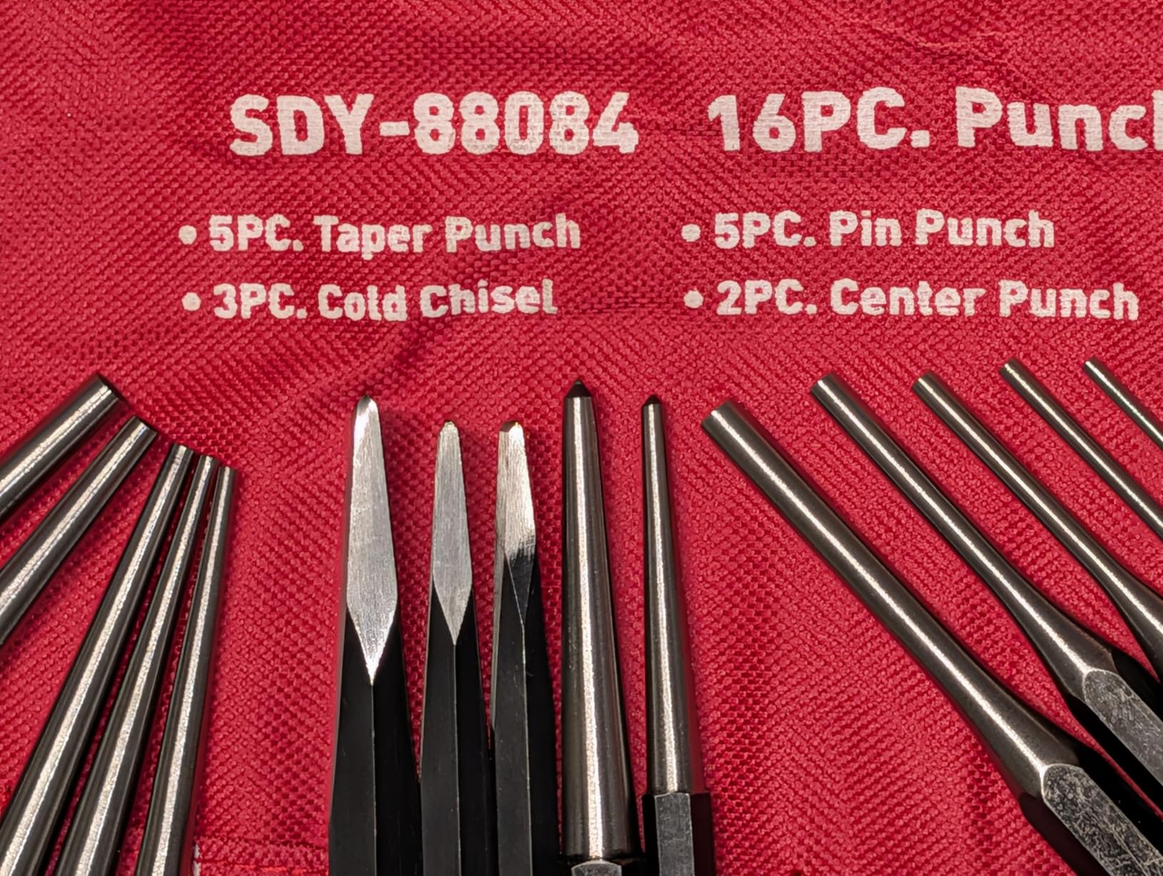 25-Piece Punch and Chisel Set with Roll Pin Punches, Includes Taper, Pin, Center Punches & Cold Chisels for Metalworking customer photo 1