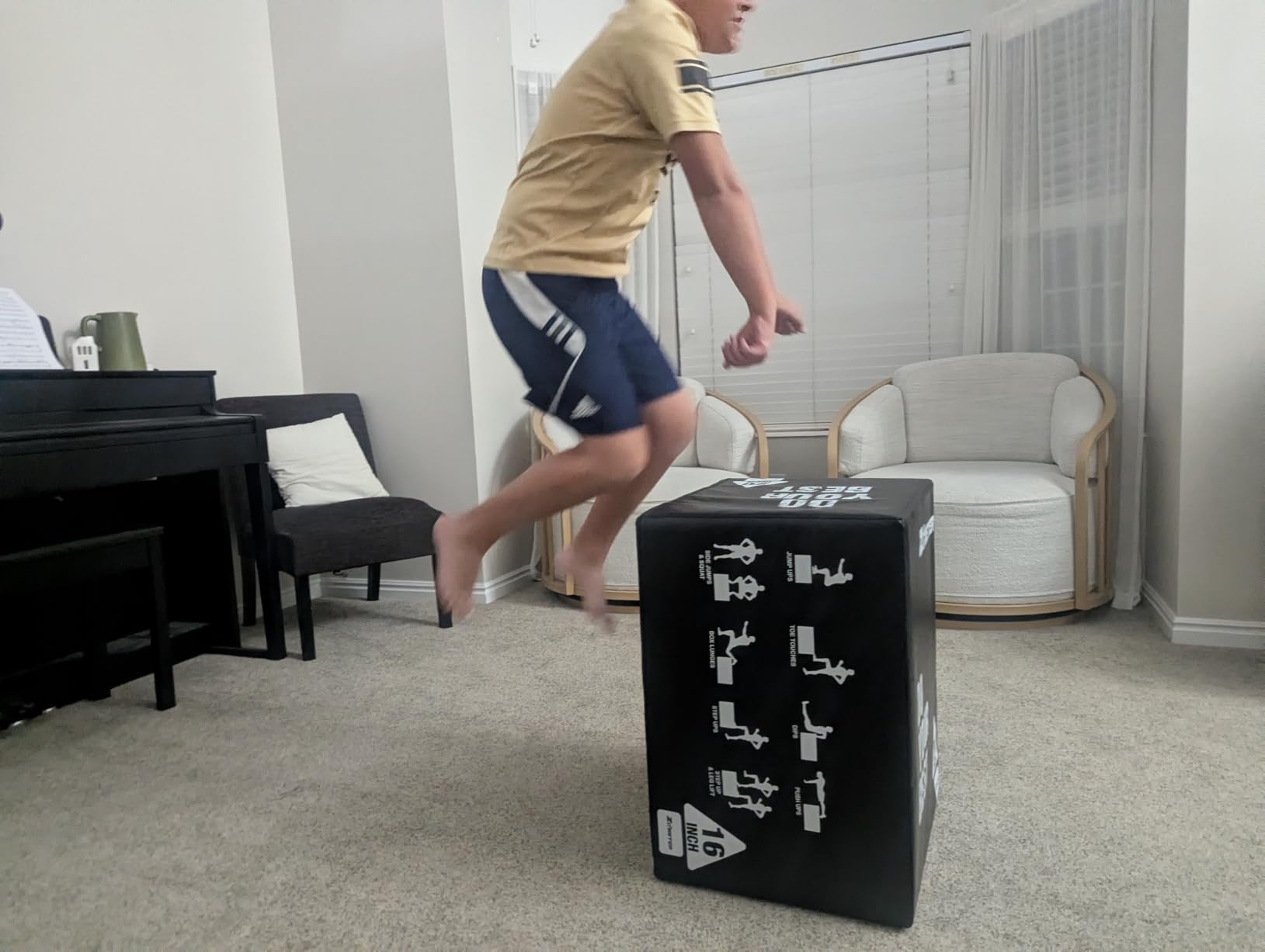 Zoomster 3-in-1 Plyometric Jump Box, Box Jumps for Home Gym | Heavy-Duty Plyo Box with 450lbs Capacity, Reinforced Thick PVC & High-Density EPE Foam for Home Gym, HIIT & Strength Training customer photo 2